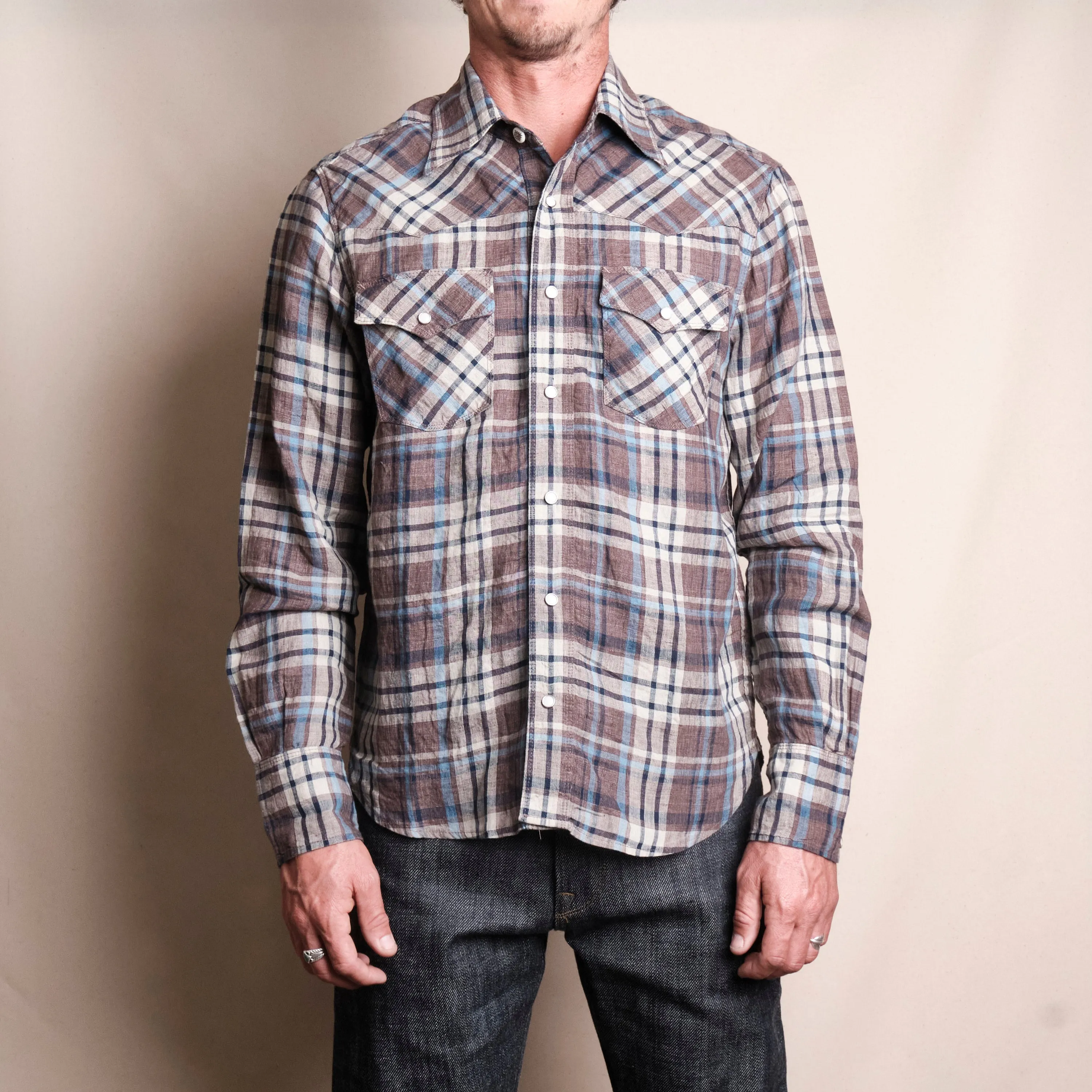 Western Scout Pheasant Brown Plaid sold by Freenote Cloth product image thumbnail 2
