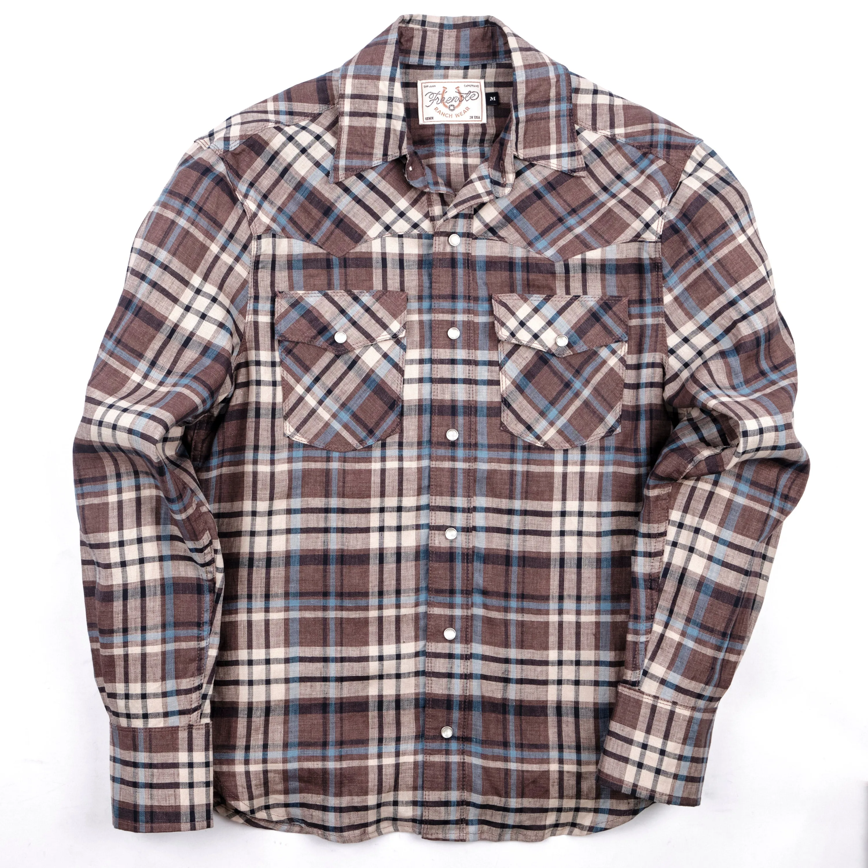 Western Scout Pheasant Brown Plaid sold by Freenote Cloth