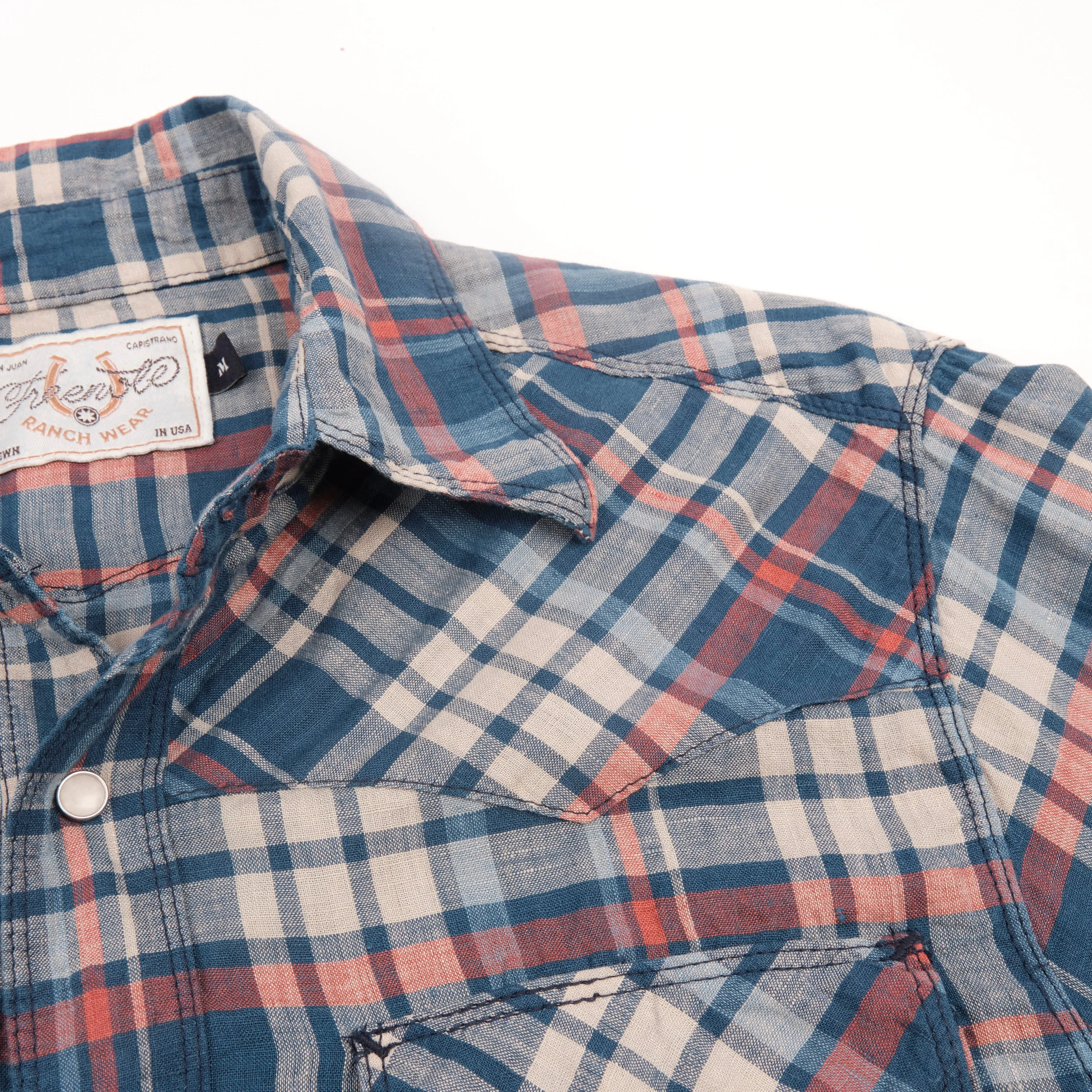 Western Scout Kingfisher Blue Plaid sold by Freenote Cloth product image thumbnail 5