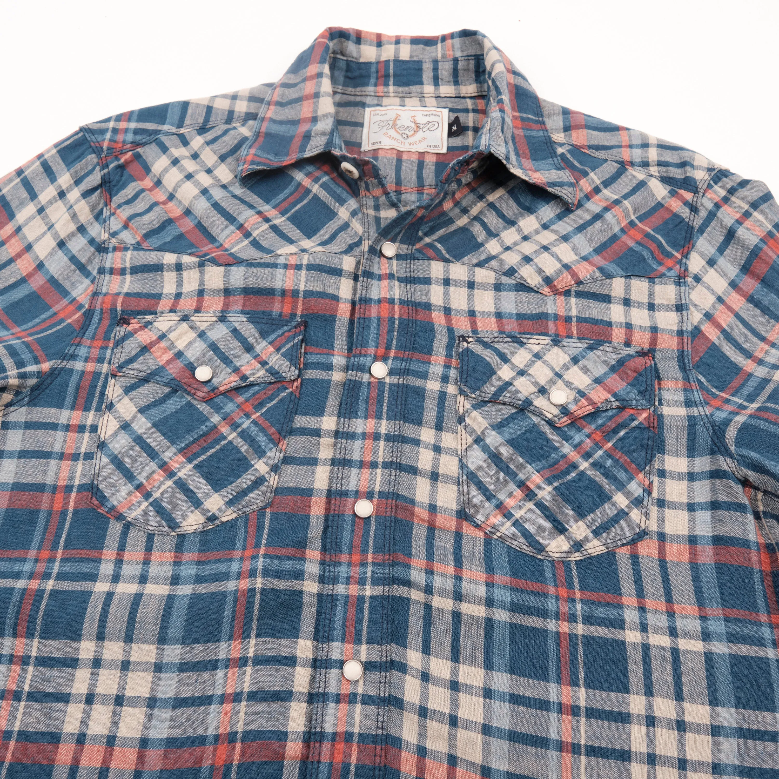 Western Scout Kingfisher Blue Plaid sold by Freenote Cloth product image thumbnail 4