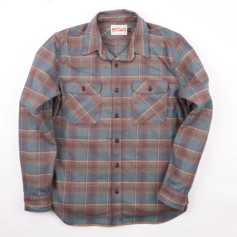 Jepson Dusty Blue Plaid sold by Freenote Cloth