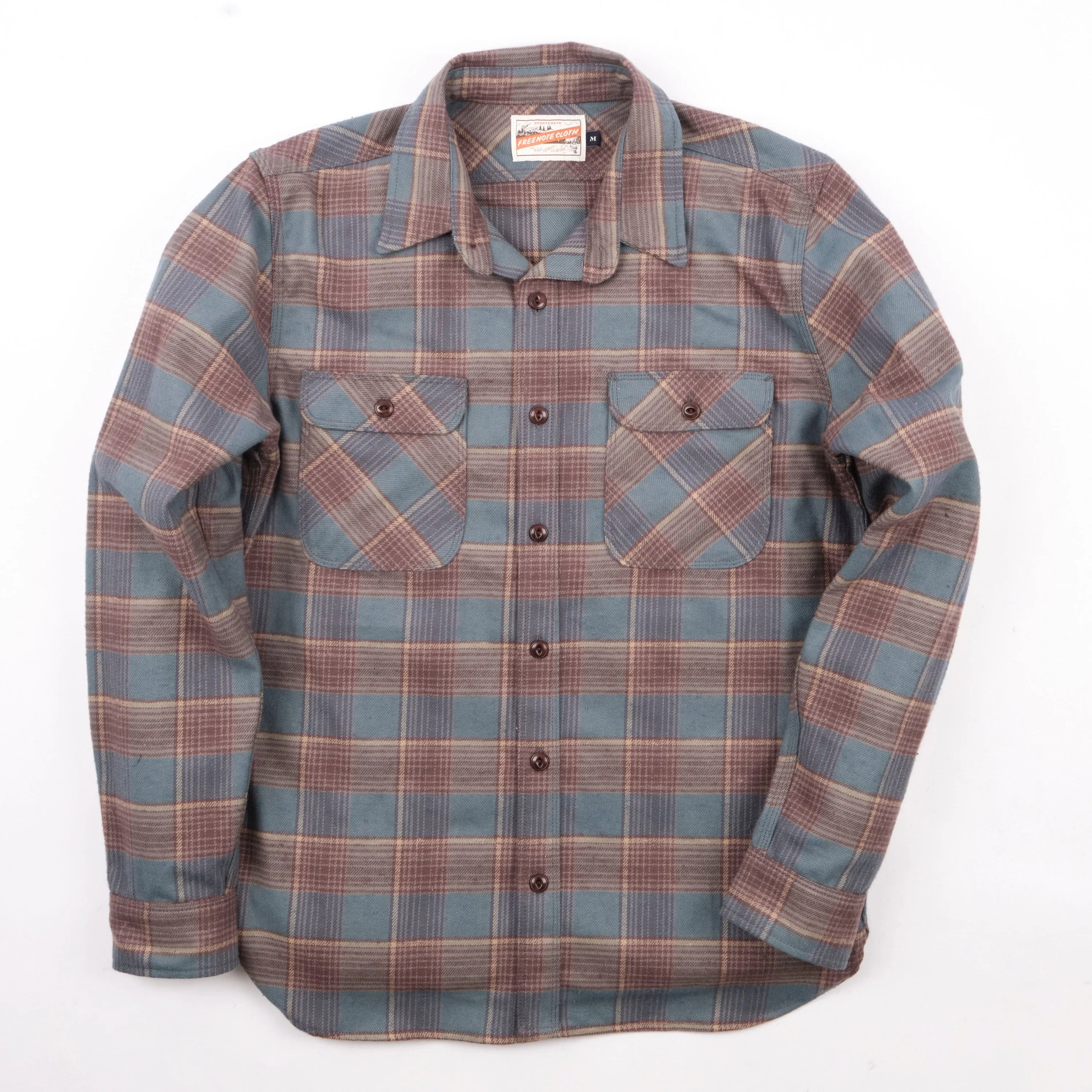 Jepson Dusty Blue Plaid sold by Freenote Cloth