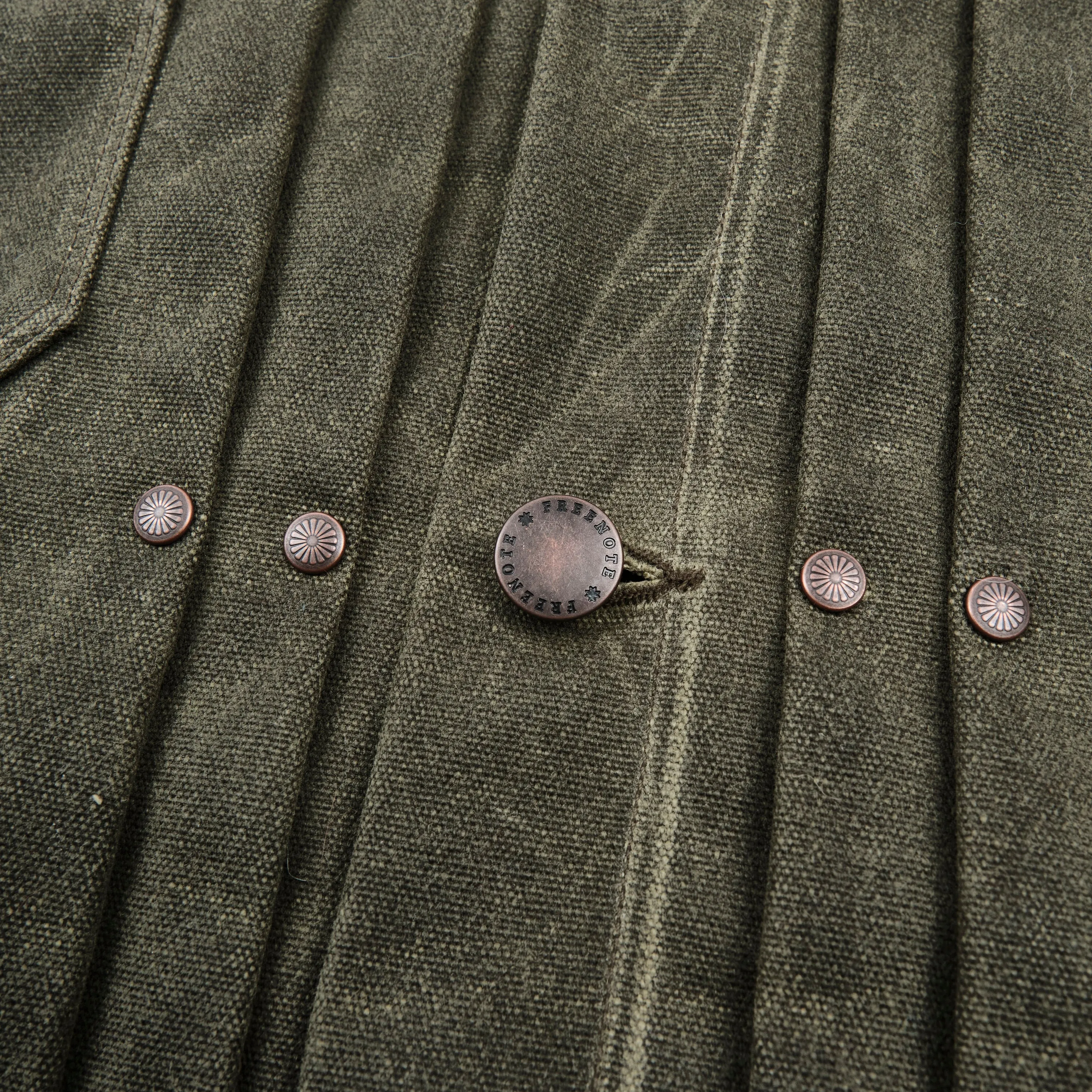 Riders Jacket Heavy Waxed Canvas Olive Alpaca sold by Freenote Cloth product image thumbnail 3