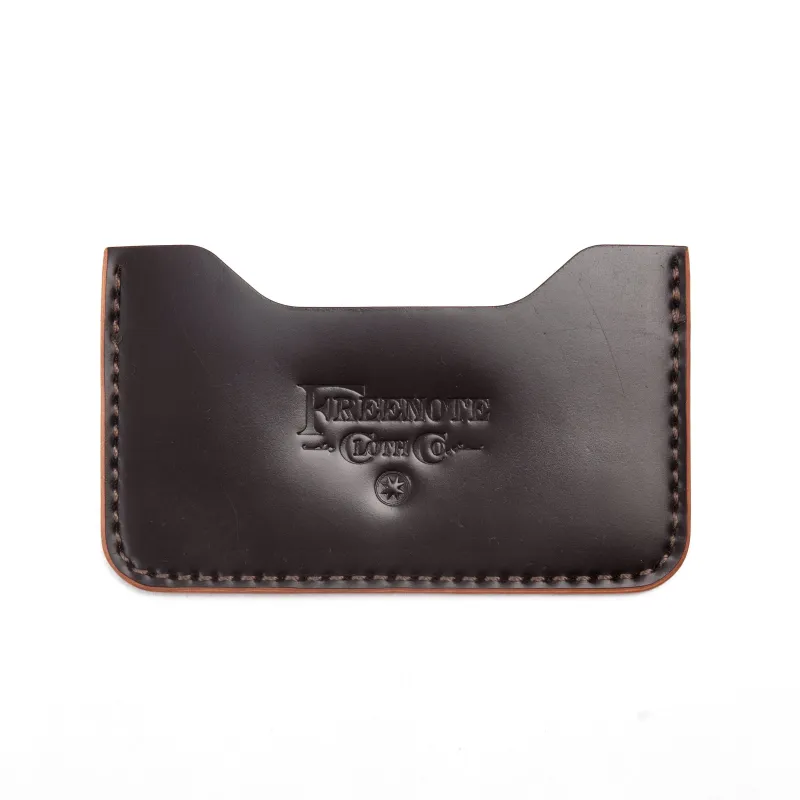 GOLDEN AGE SUPPLY CO. - MARYAM SHELL CORDOVAN BURGUNDY - MINIMALIST CARD WALLET sold by Freenote Cloth