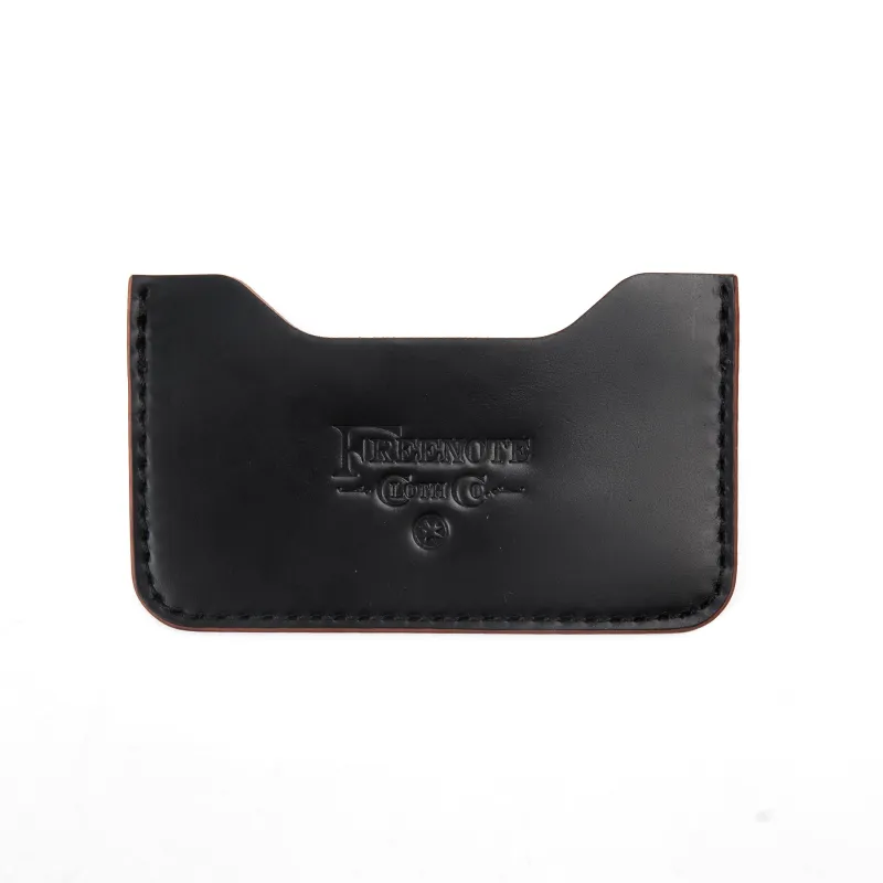 GOLDEN AGE SUPPLY CO. - MARYAM SHELL CORDOVAN NERO - MINIMALIST CARD WALLET sold by Freenote Cloth