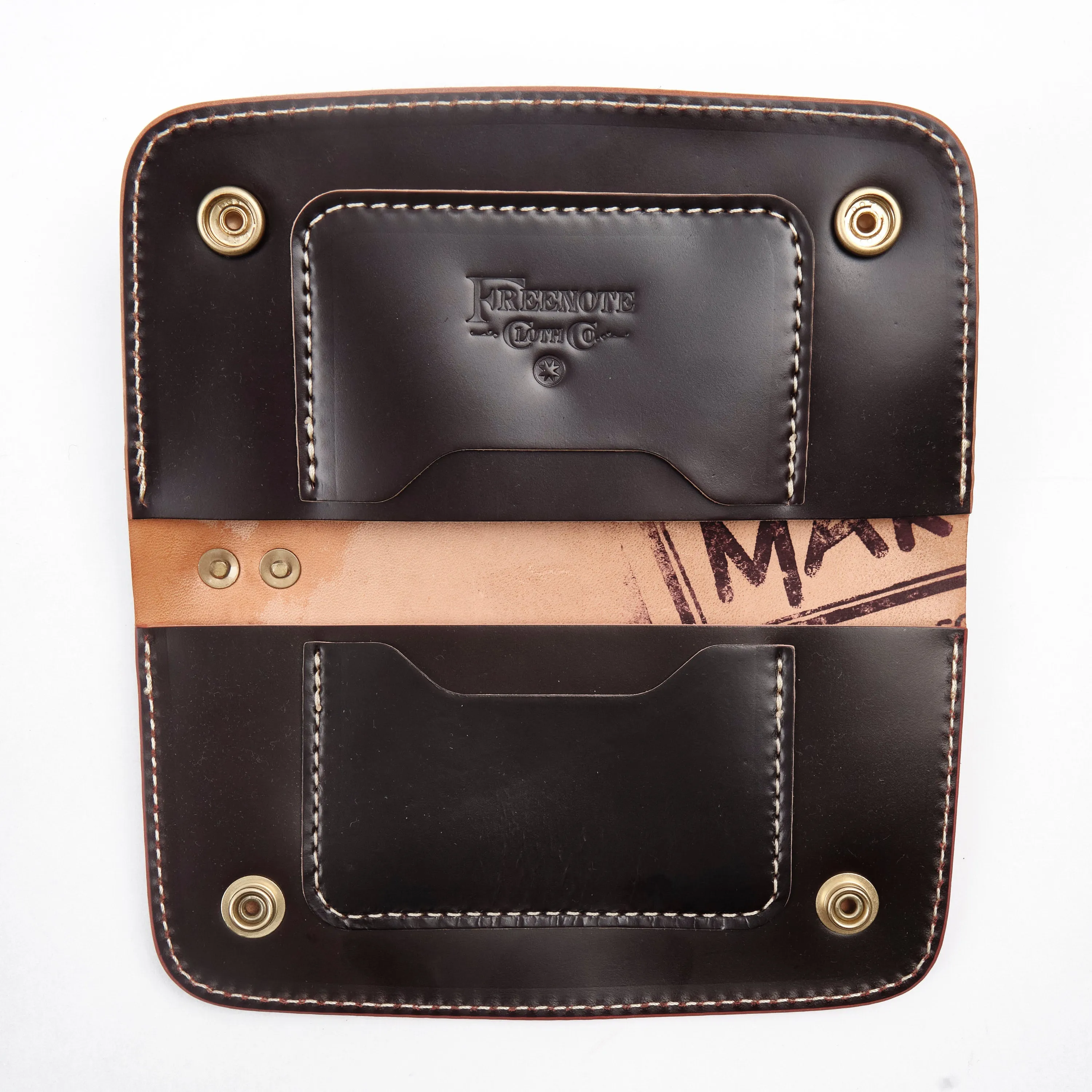 GOLDEN AGE SUPPLY CO. - MARYAM SHELL CORDOVAN BURGUNDY - TRUCKER WALLET sold by Freenote Cloth product image thumbnail 2