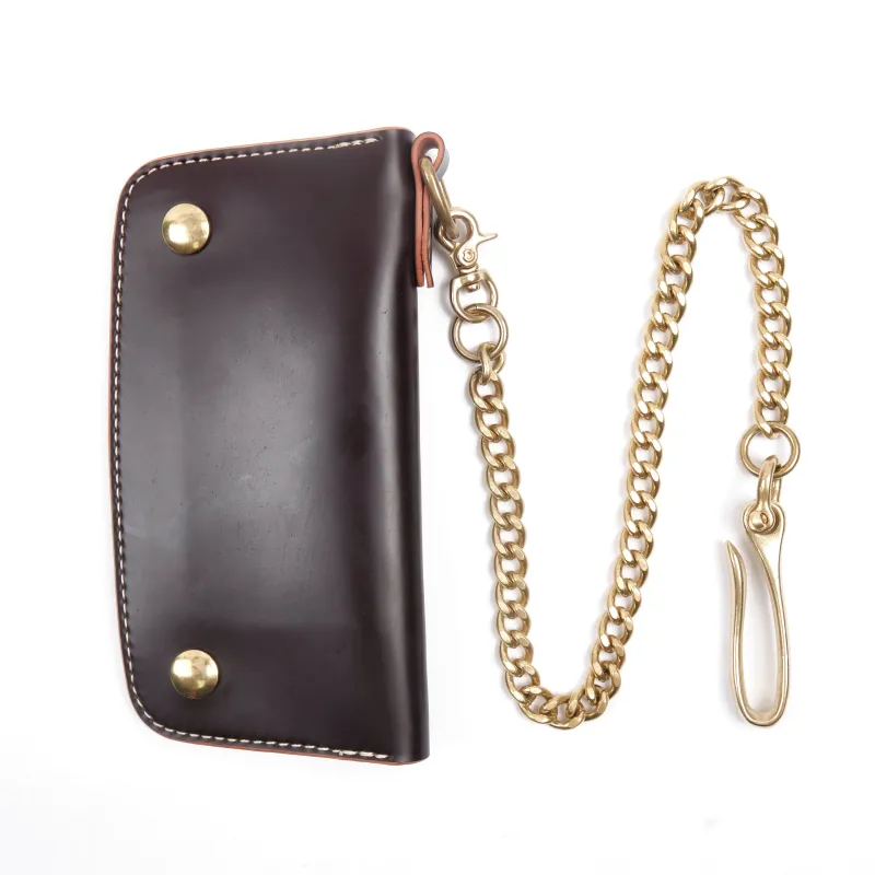 GOLDEN AGE SUPPLY CO. - MARYAM SHELL CORDOVAN BURGUNDY - TRUCKER WALLET sold by Freenote Cloth