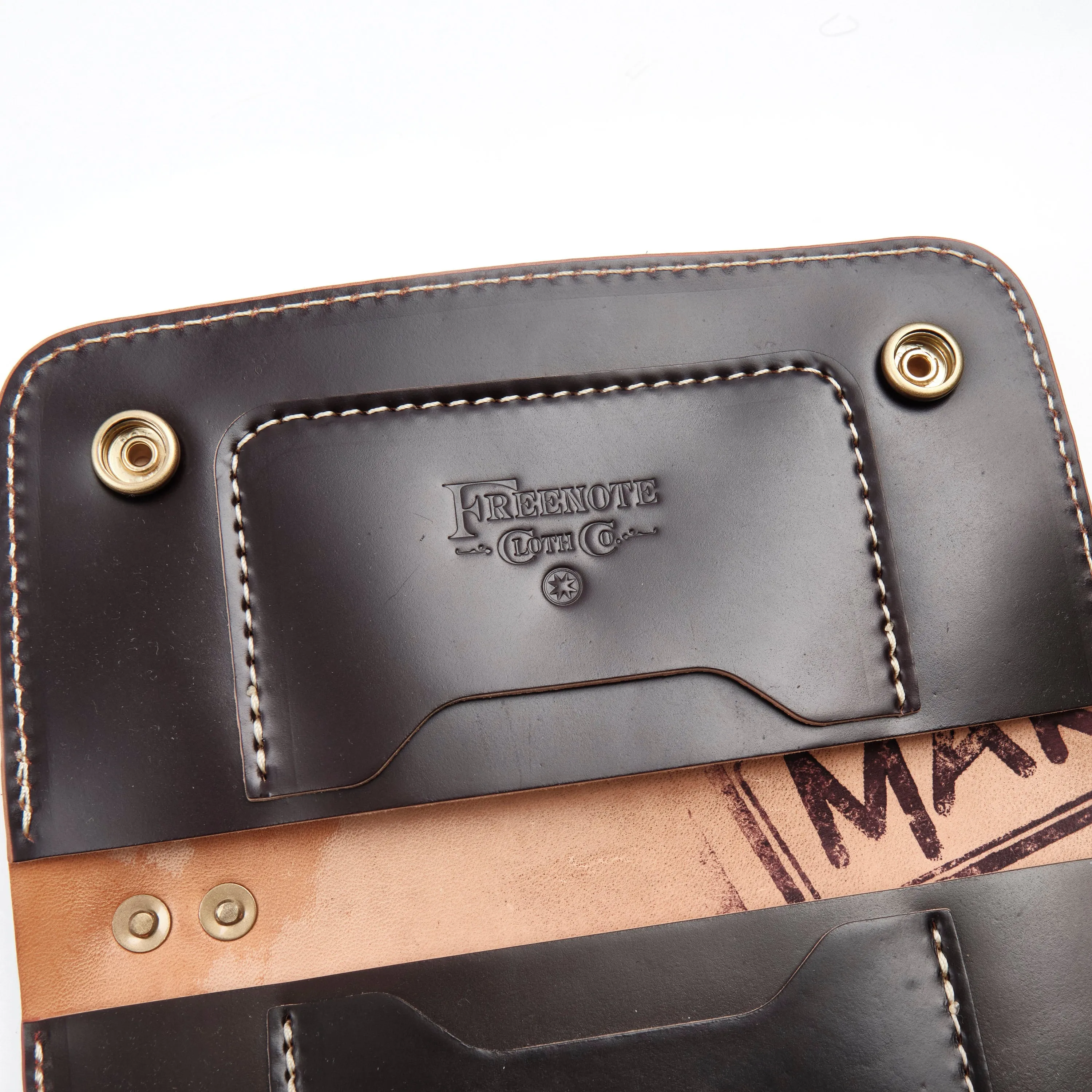 GOLDEN AGE SUPPLY CO. - MARYAM SHELL CORDOVAN BURGUNDY - TRUCKER WALLET sold by Freenote Cloth product image thumbnail 3