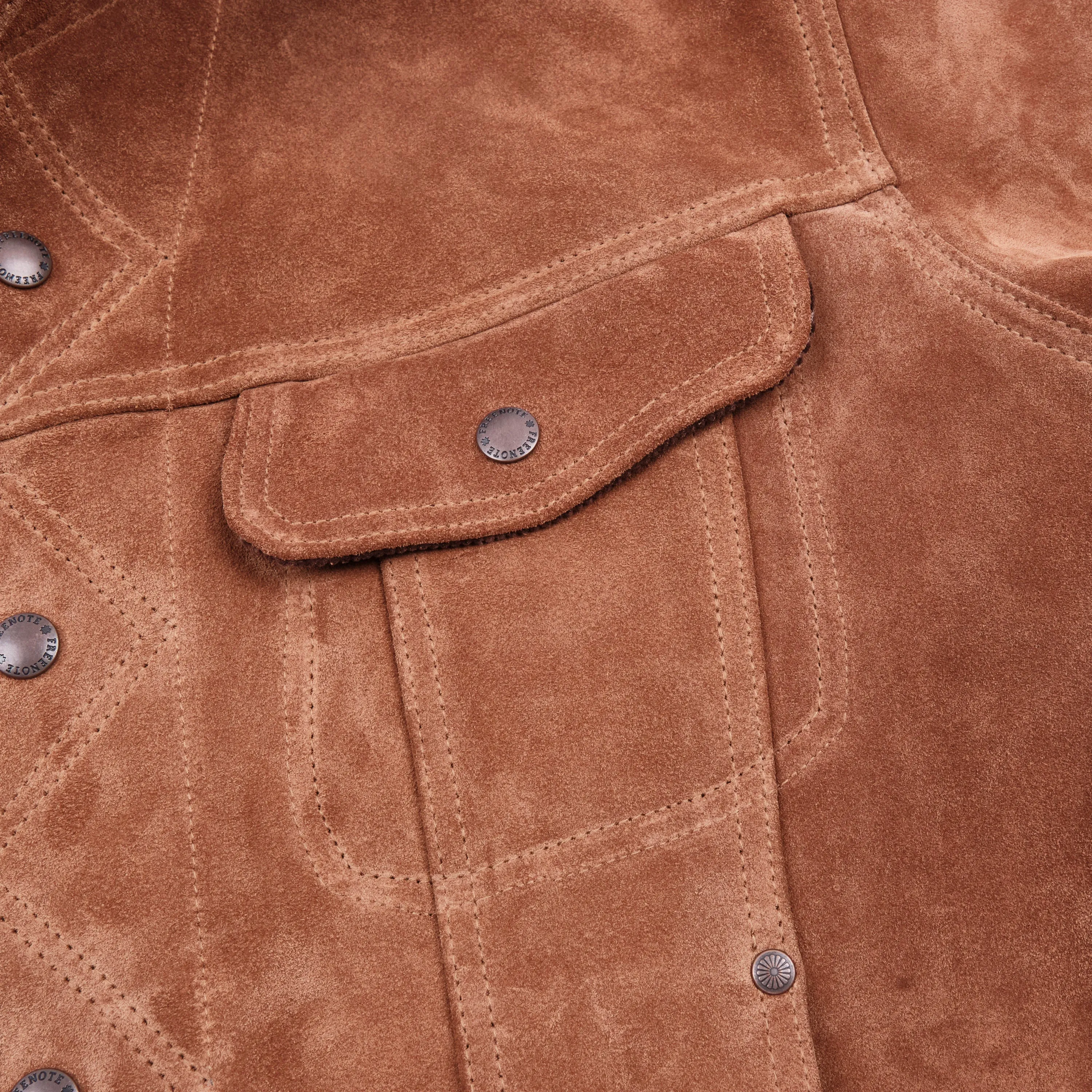 High Low 1.4mm Tobacco Suede Jacket sold by Freenote Cloth product image thumbnail 5