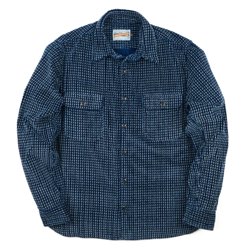 Benson Indigo Corduroy sold by Freenote Cloth