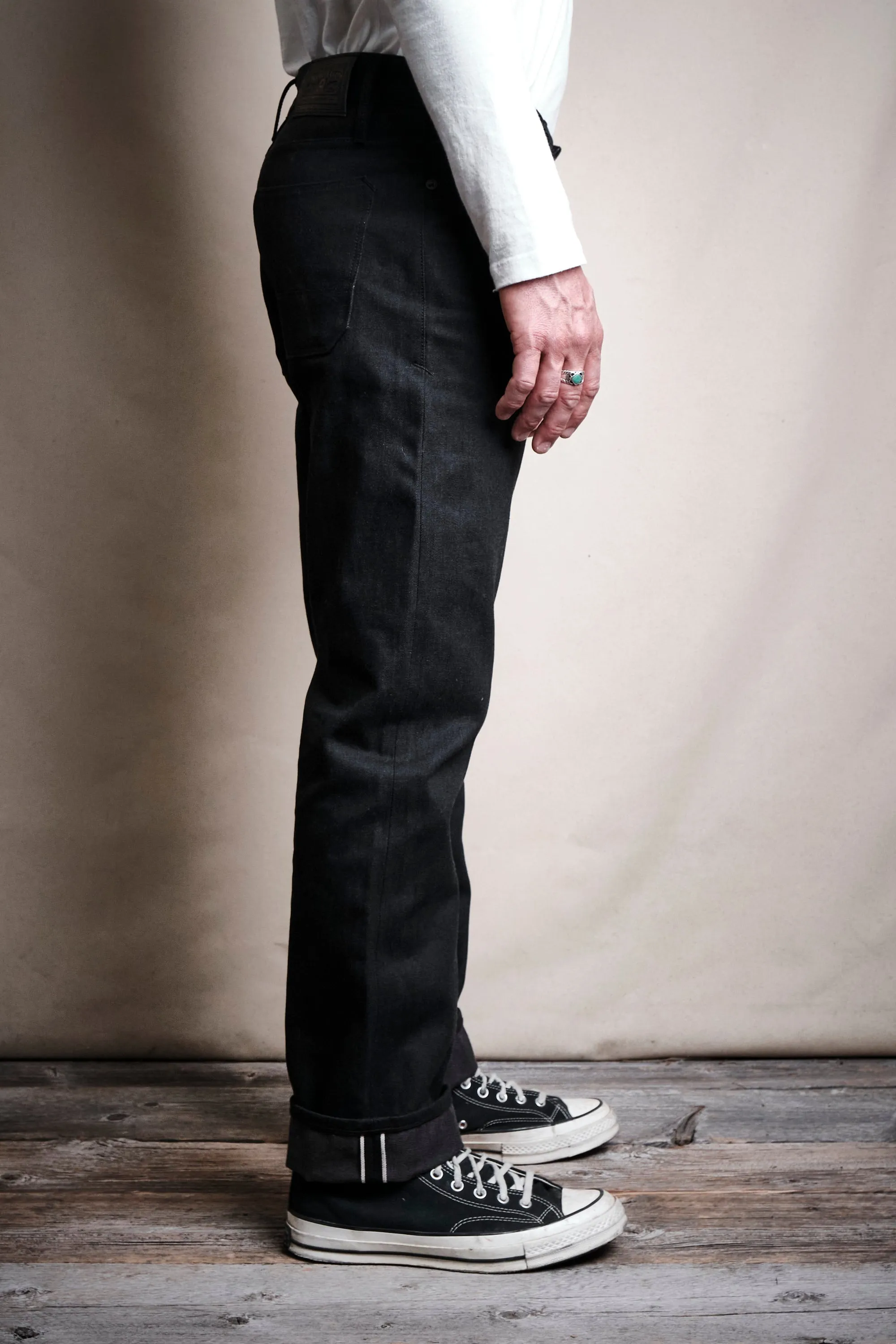 Trabuco Classic Straight 14.25 Ounce Black Grey Denim sold by Freenote Cloth product image thumbnail 4