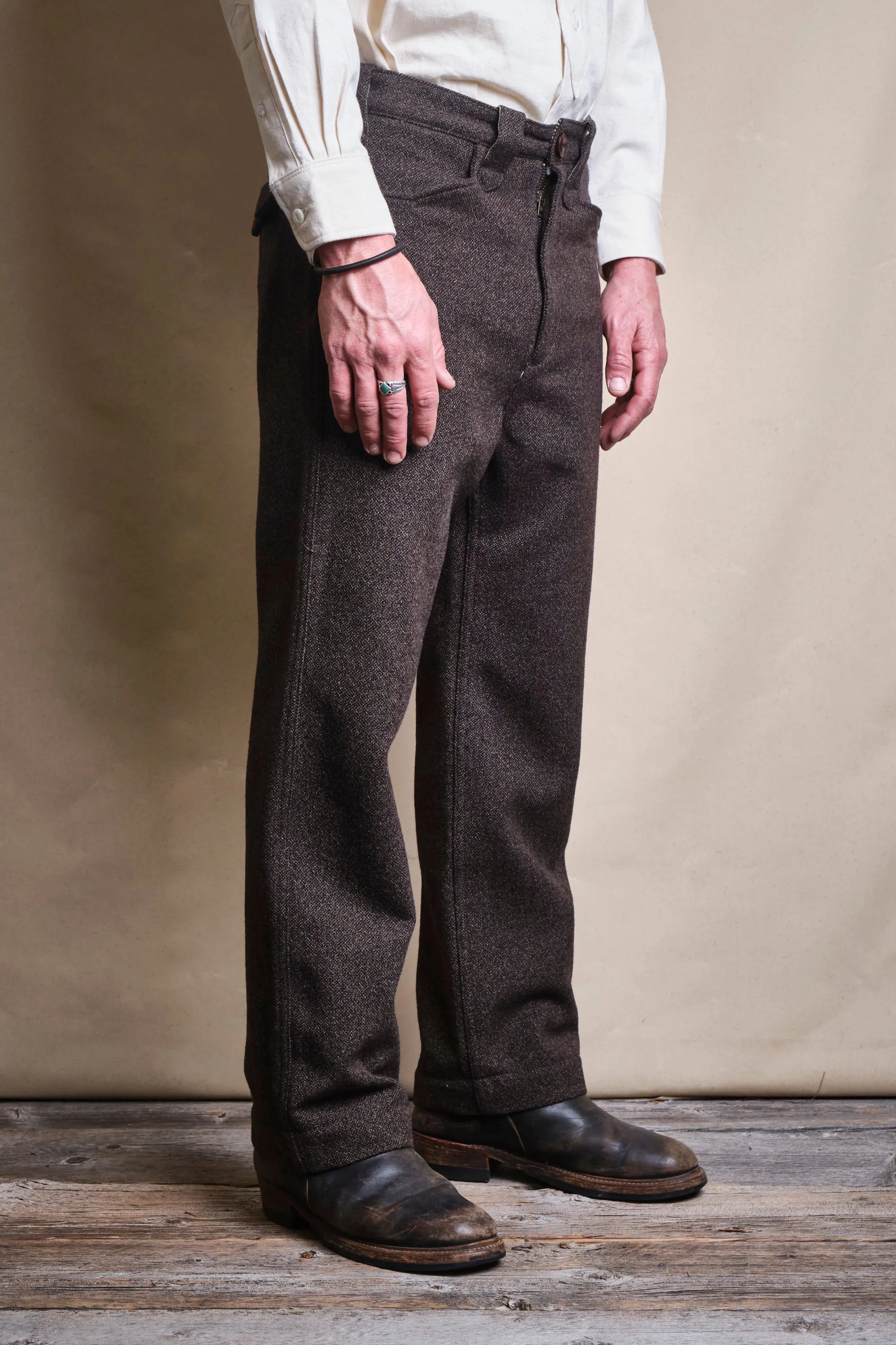 Duster Pant Brown Wool sold by Freenote Cloth product image thumbnail 2