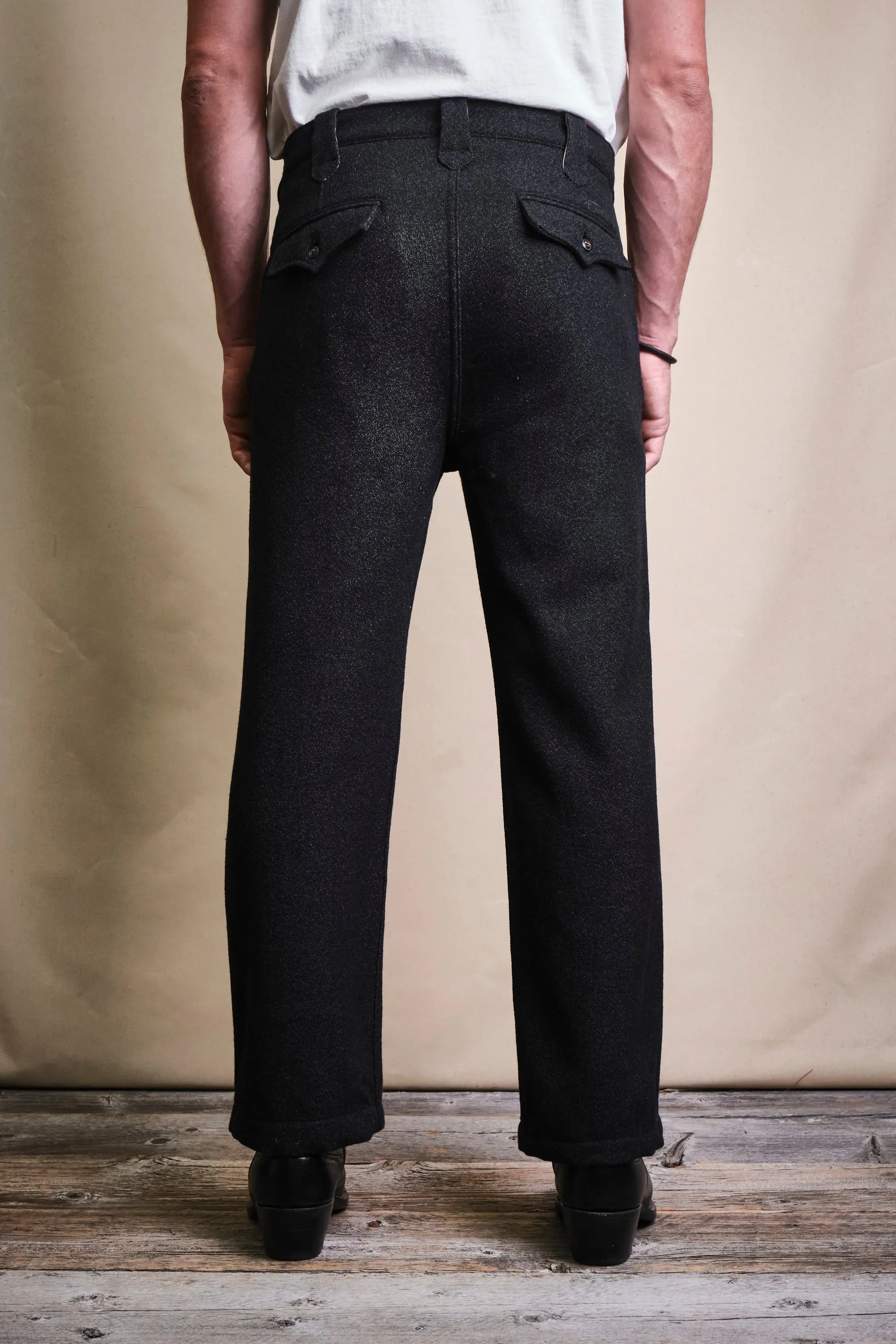 Duster Pant Black Wool sold by Freenote Cloth product image thumbnail 4