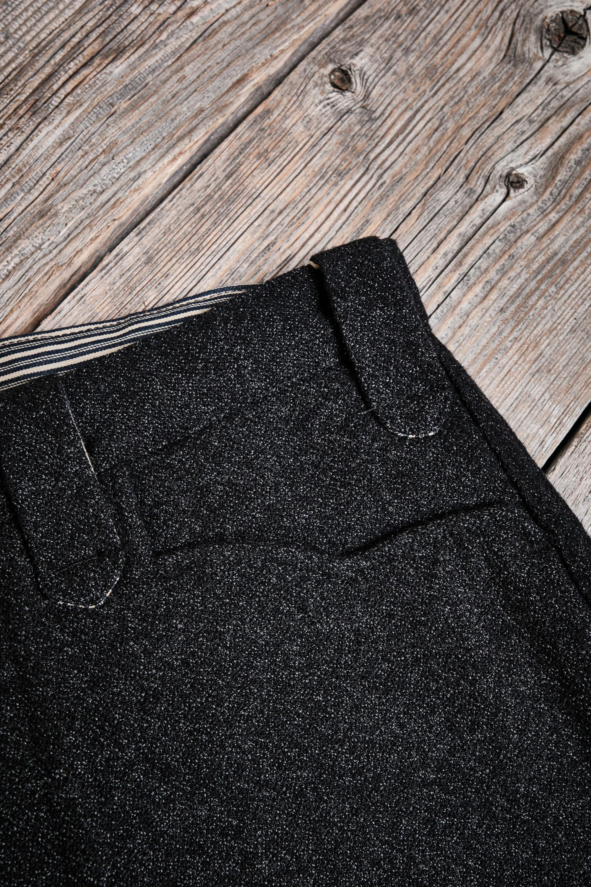 Duster Pant Black Wool sold by Freenote Cloth product image thumbnail 5