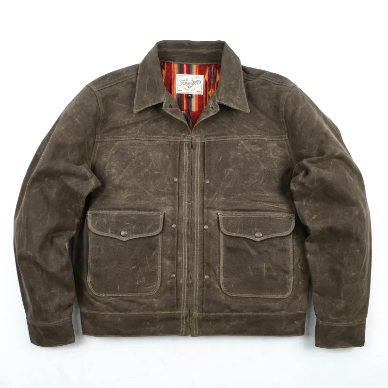 Faro Tobacco Heavy Waxed Canvas Red Southwest sold by Freenote Cloth