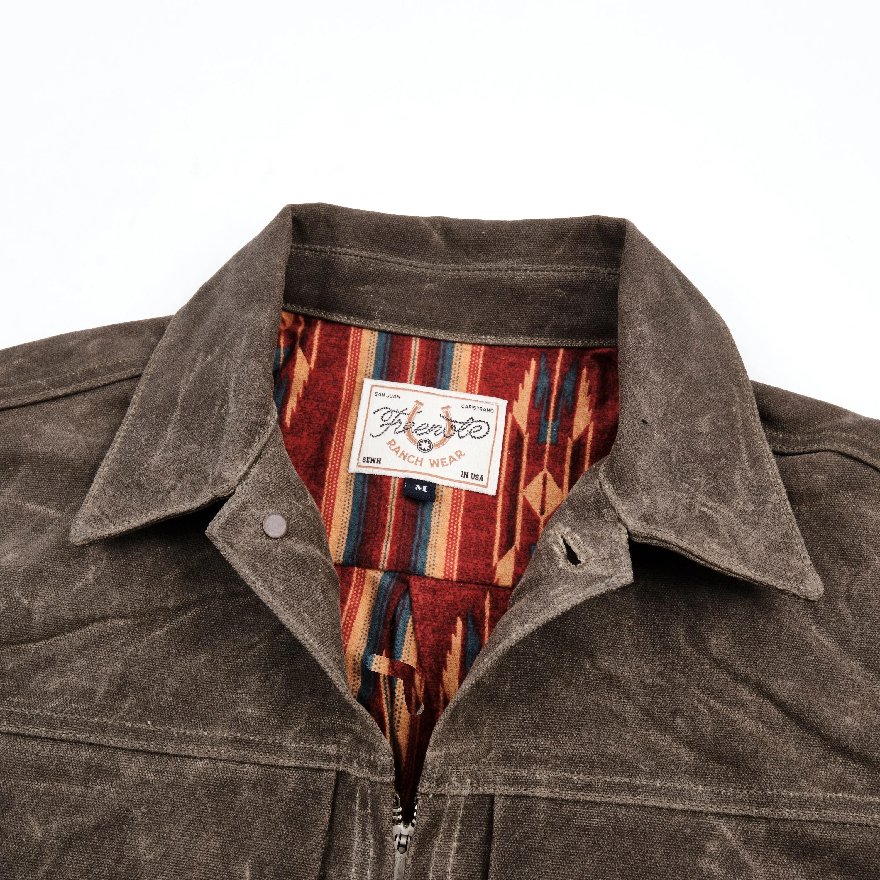 Faro Tobacco Heavy Waxed Canvas Red Southwest sold by Freenote Cloth product image thumbnail 3