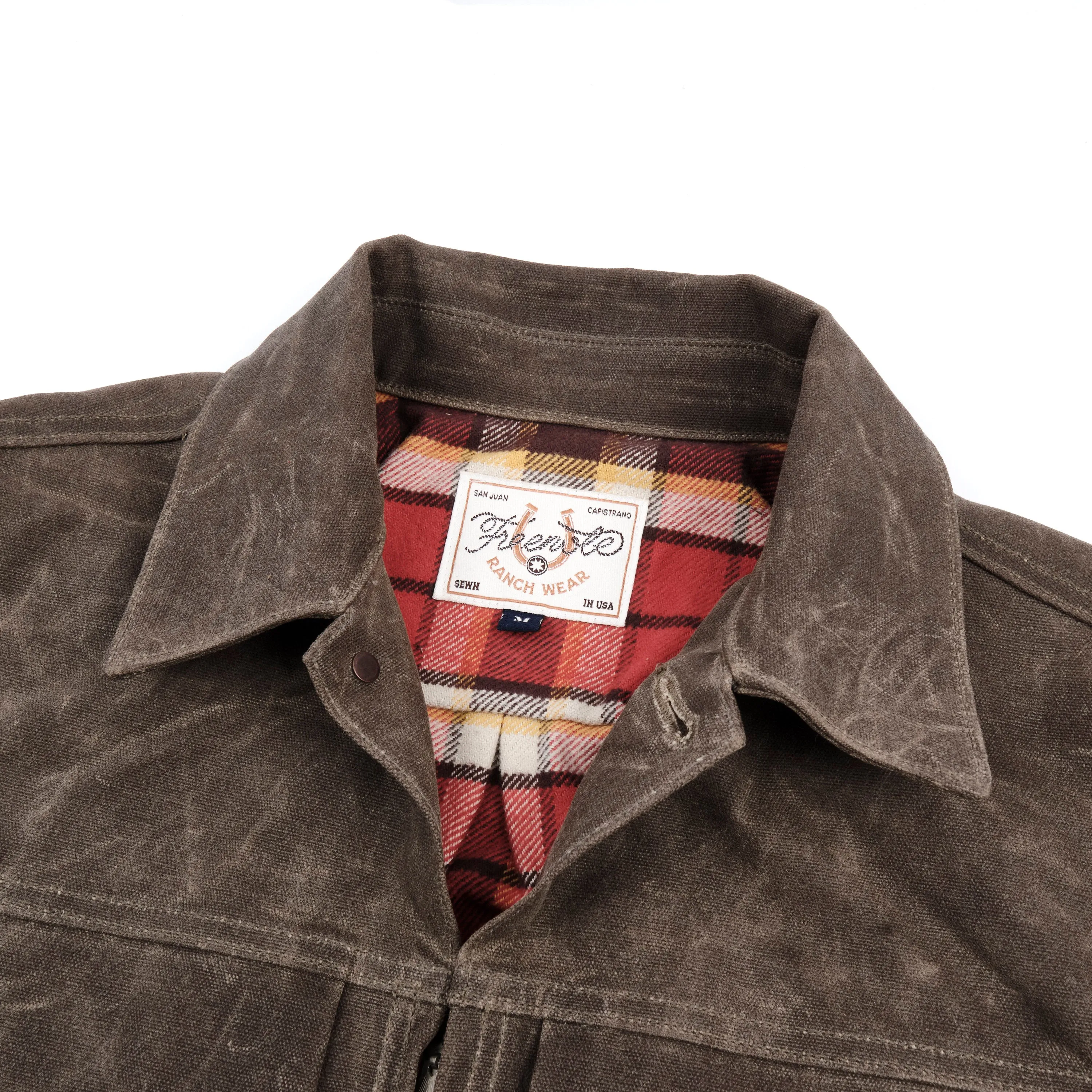 Faro Tobacco Heavy Waxed Canvas Red Plaid sold by Freenote Cloth product image thumbnail 3