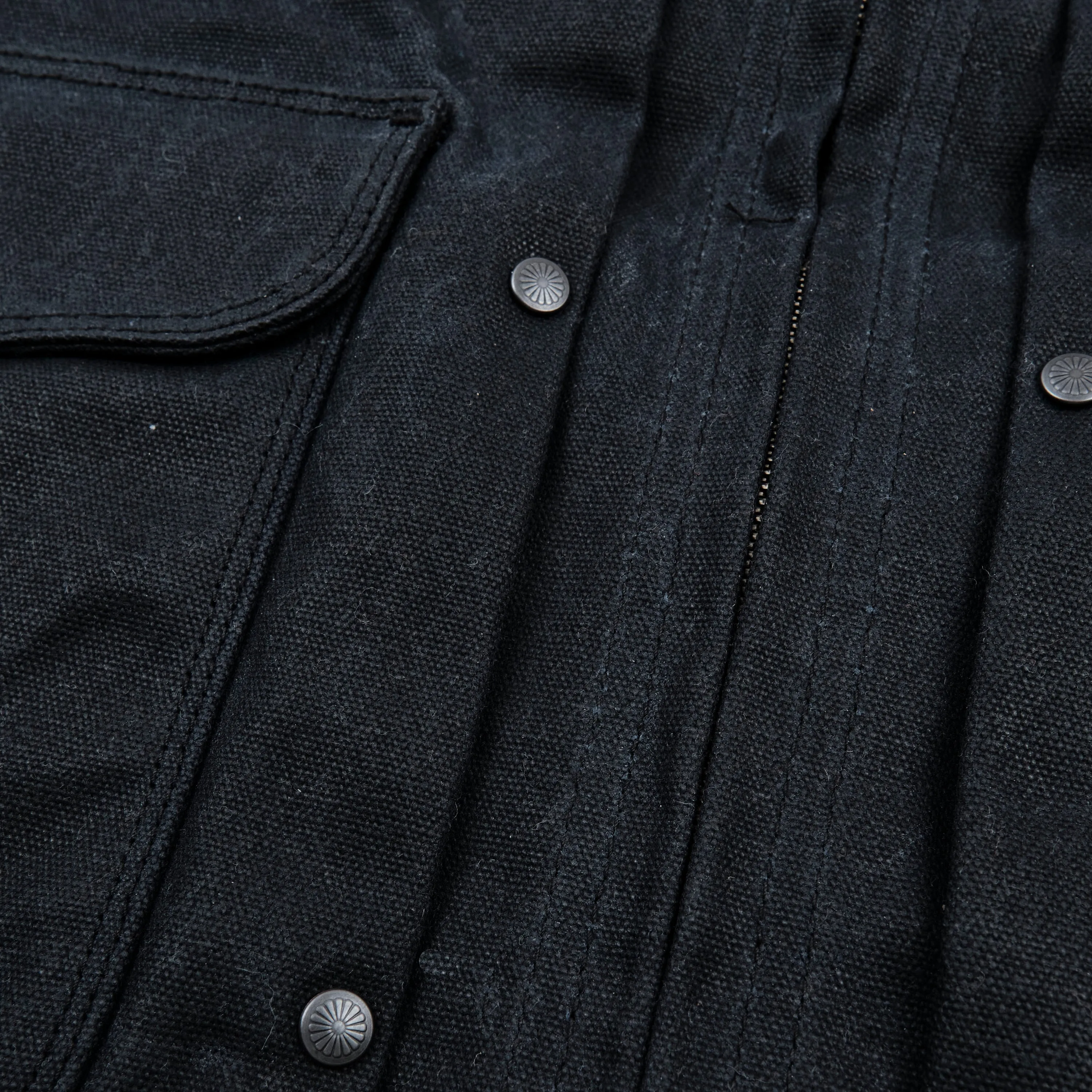 Faro Black Heavy Waxed Canvas Blue Plaid sold by Freenote Cloth product image thumbnail 4