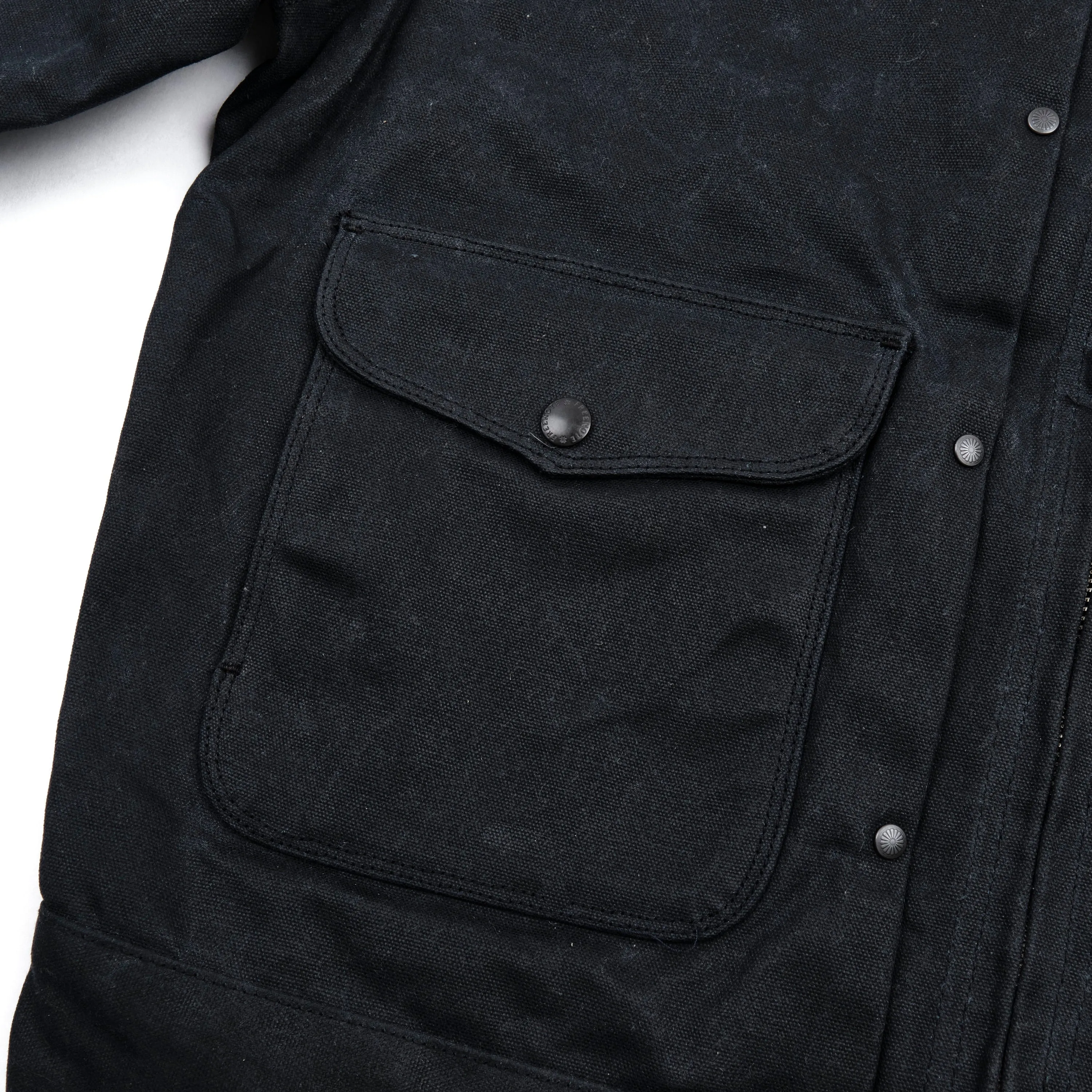 Faro Black Heavy Waxed Canvas Blue Plaid sold by Freenote Cloth product image thumbnail 3