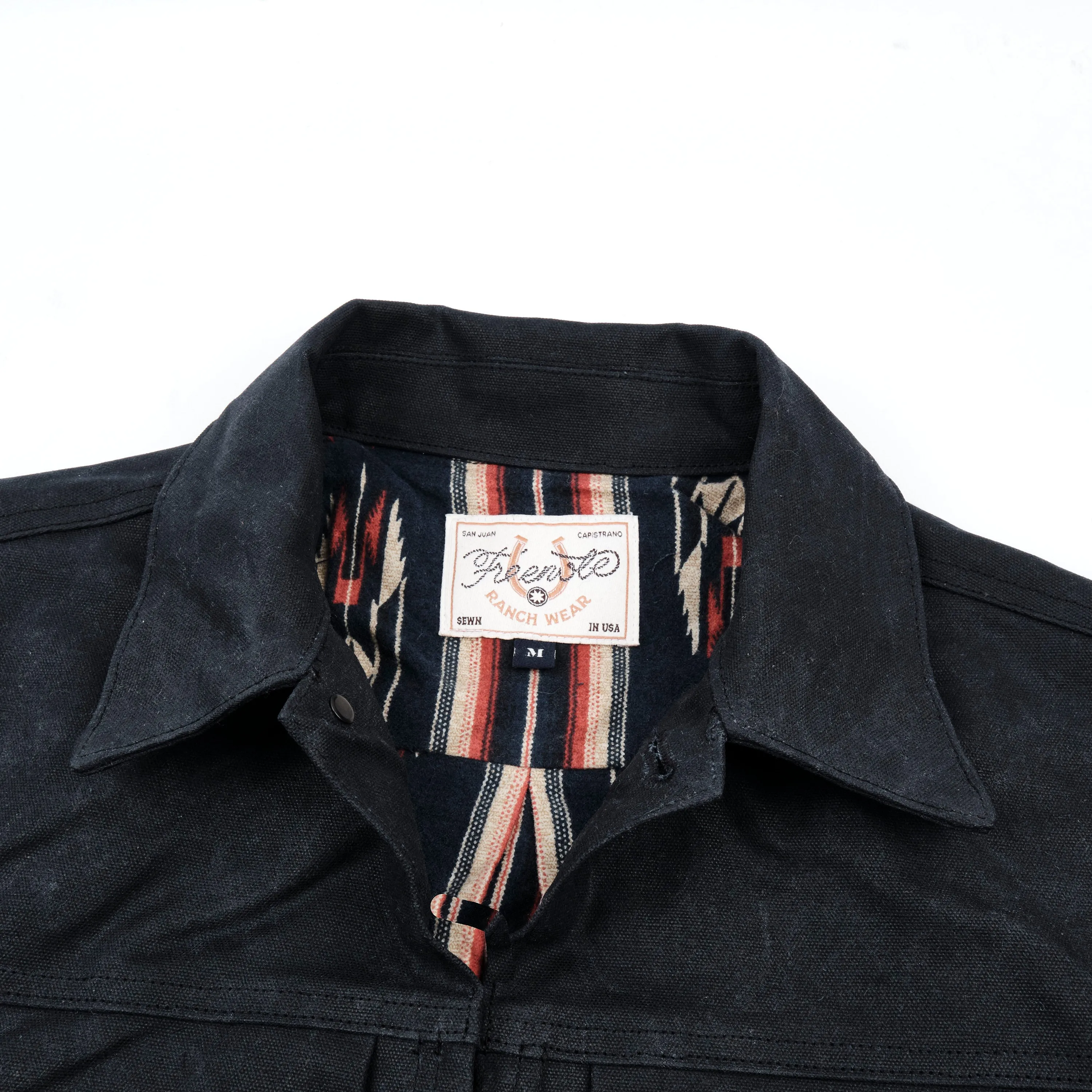 Faro Black Heavy Waxed Canvas Navy Southwest sold by Freenote Cloth product image thumbnail 2