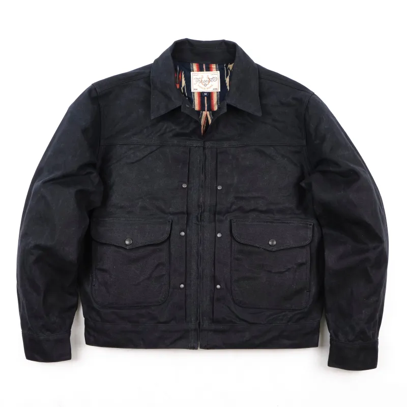 Faro Black Heavy Waxed Canvas Navy Southwest sold by Freenote Cloth