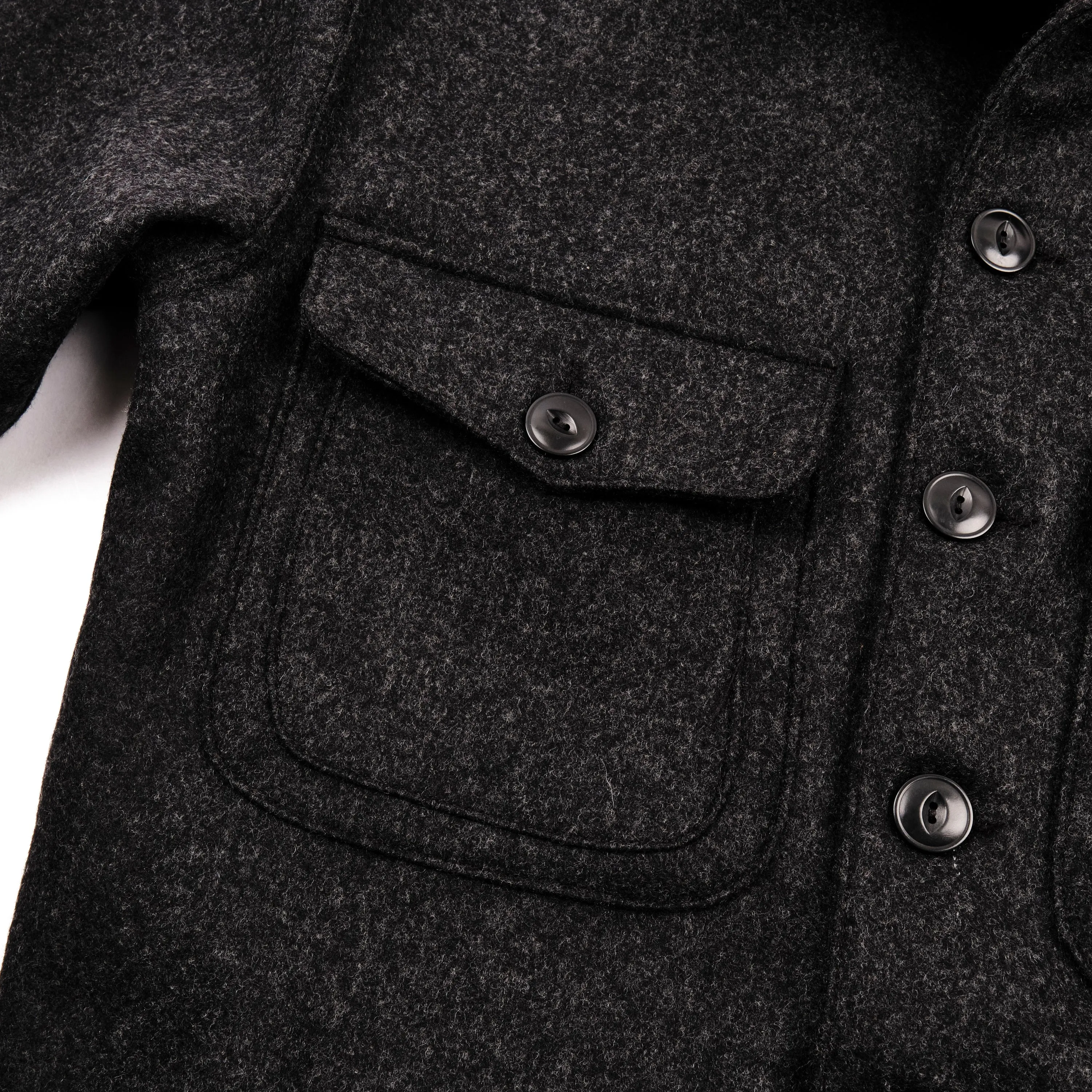 Grafton Jacket Black Wool sold by Freenote Cloth product image thumbnail 5