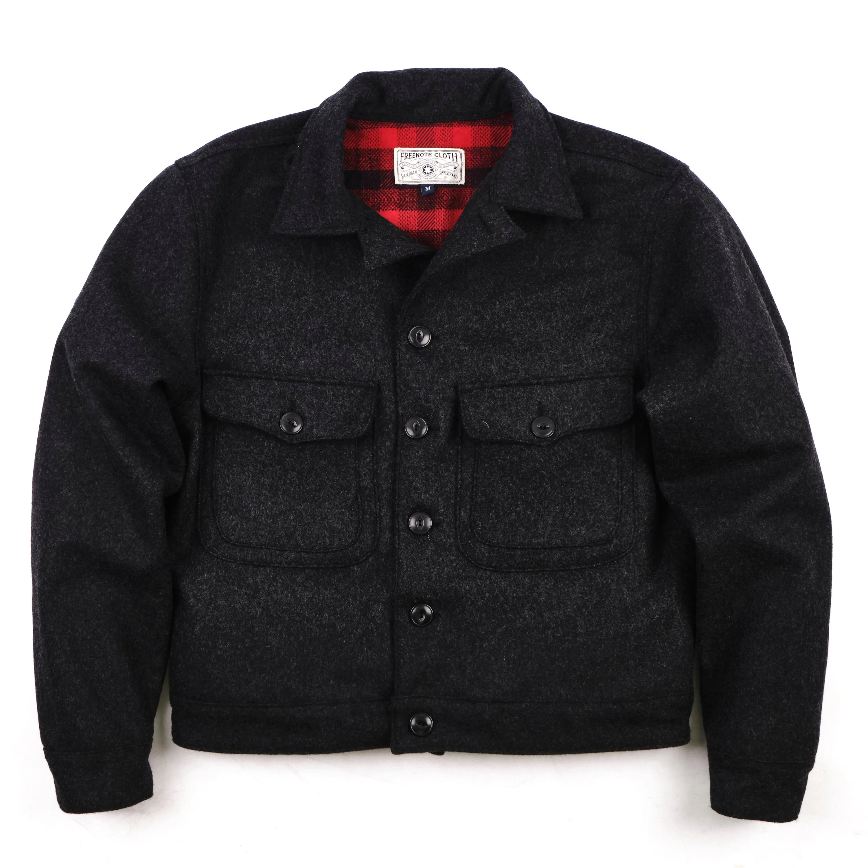 Grafton Jacket Black Wool sold by Freenote Cloth