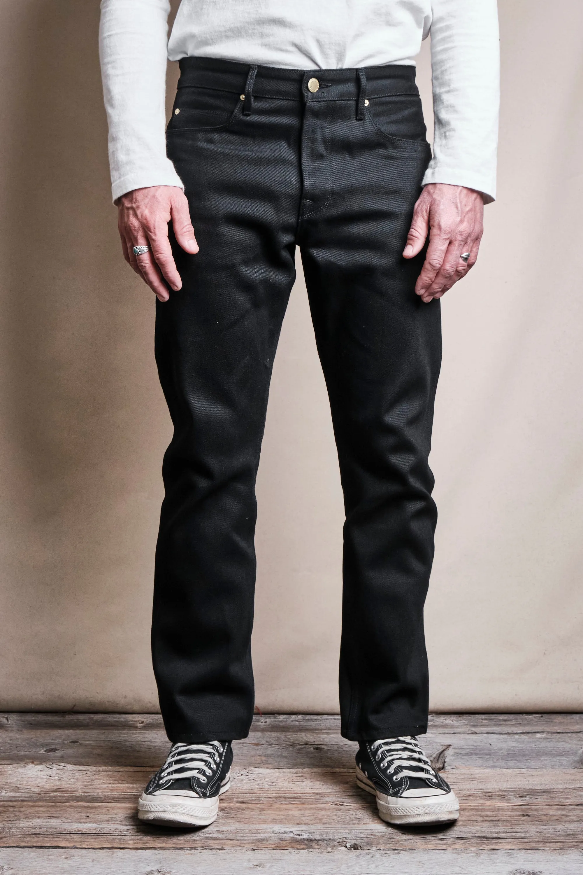 Rios 15.75 Ounce Black Denim sold by Freenote Cloth