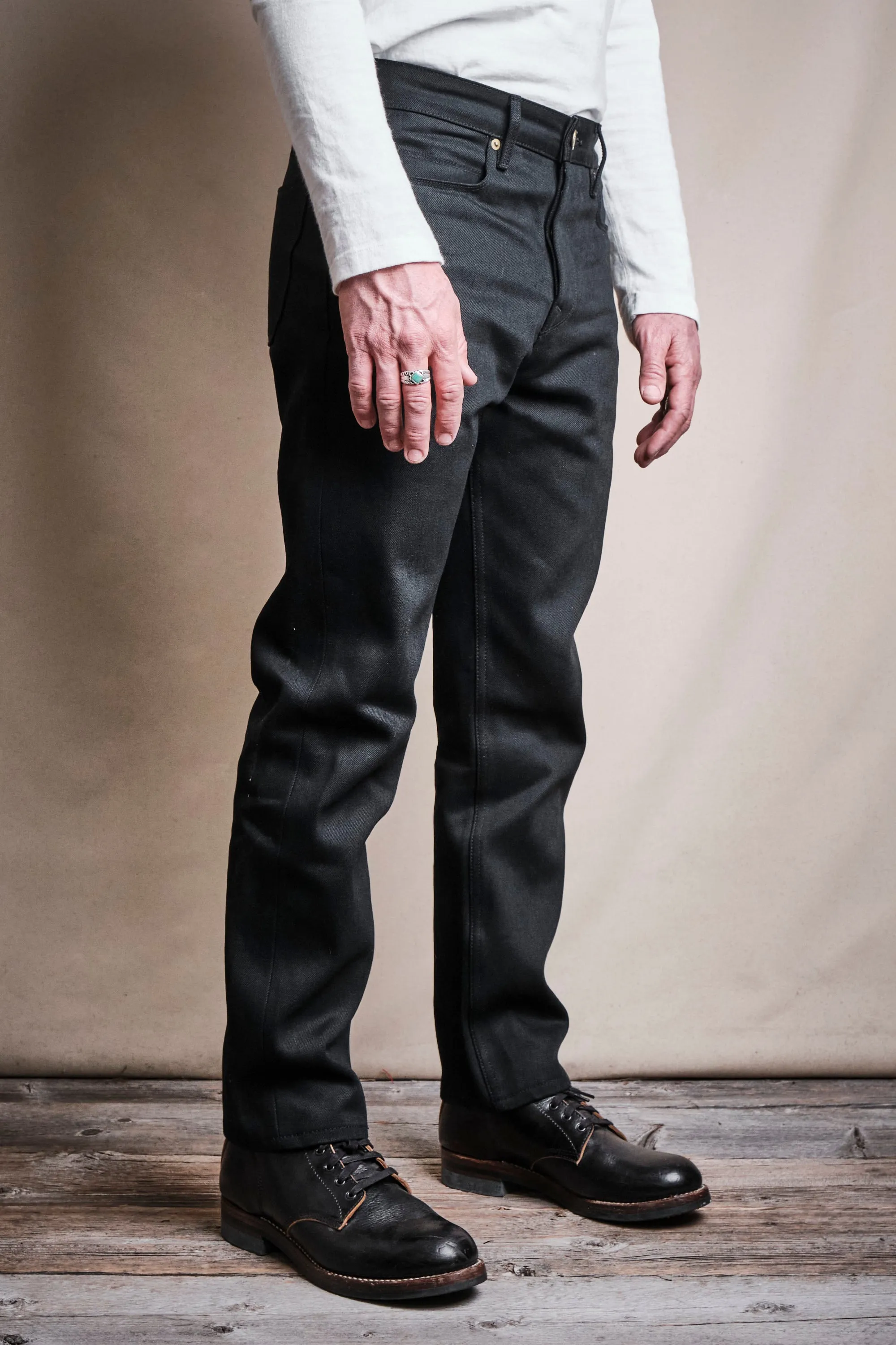 Portola Classic Taper 15.75 Ounce Black Denim sold by Freenote Cloth product image thumbnail 3