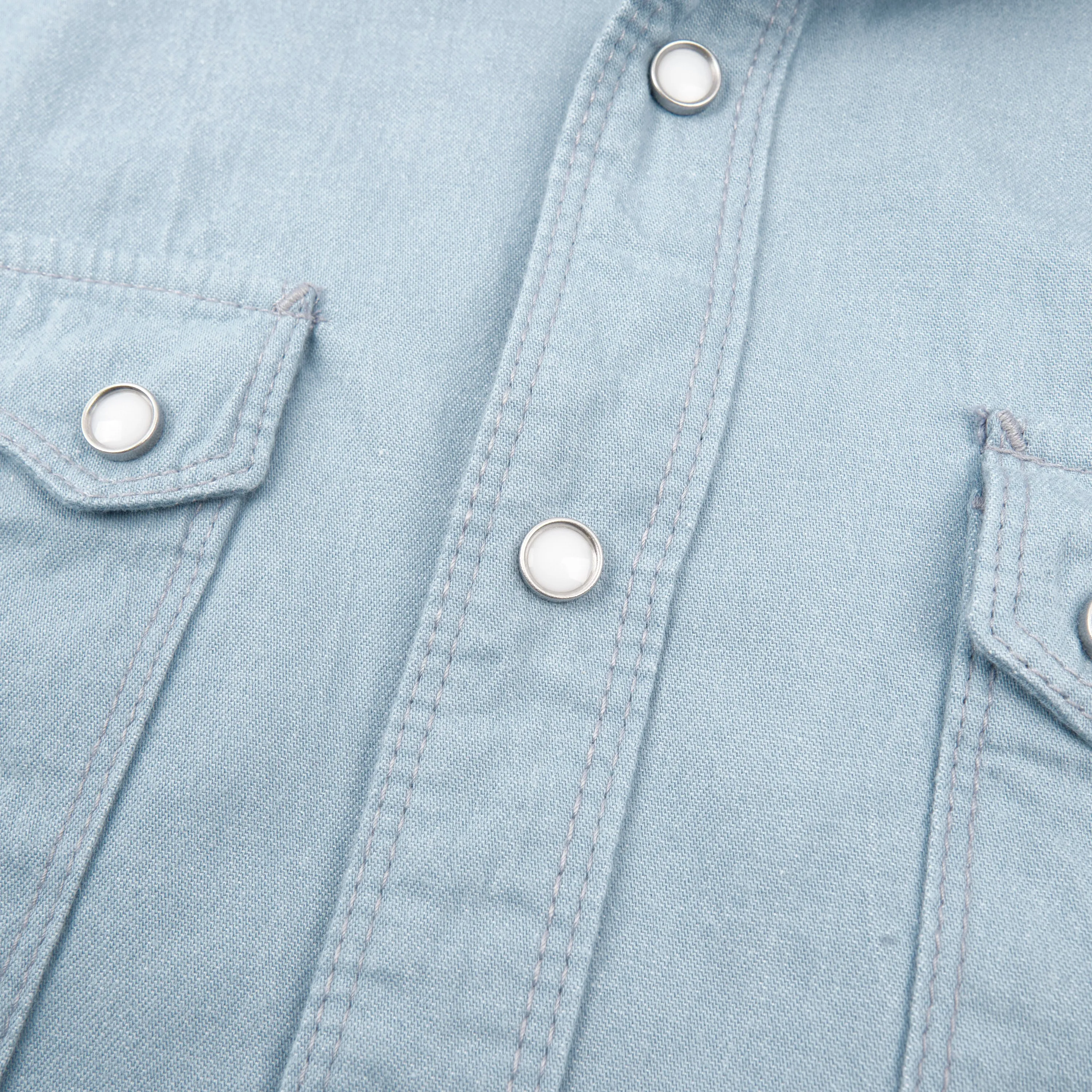Modern Western Clear Blue Chambray sold by Freenote Cloth product image thumbnail 4