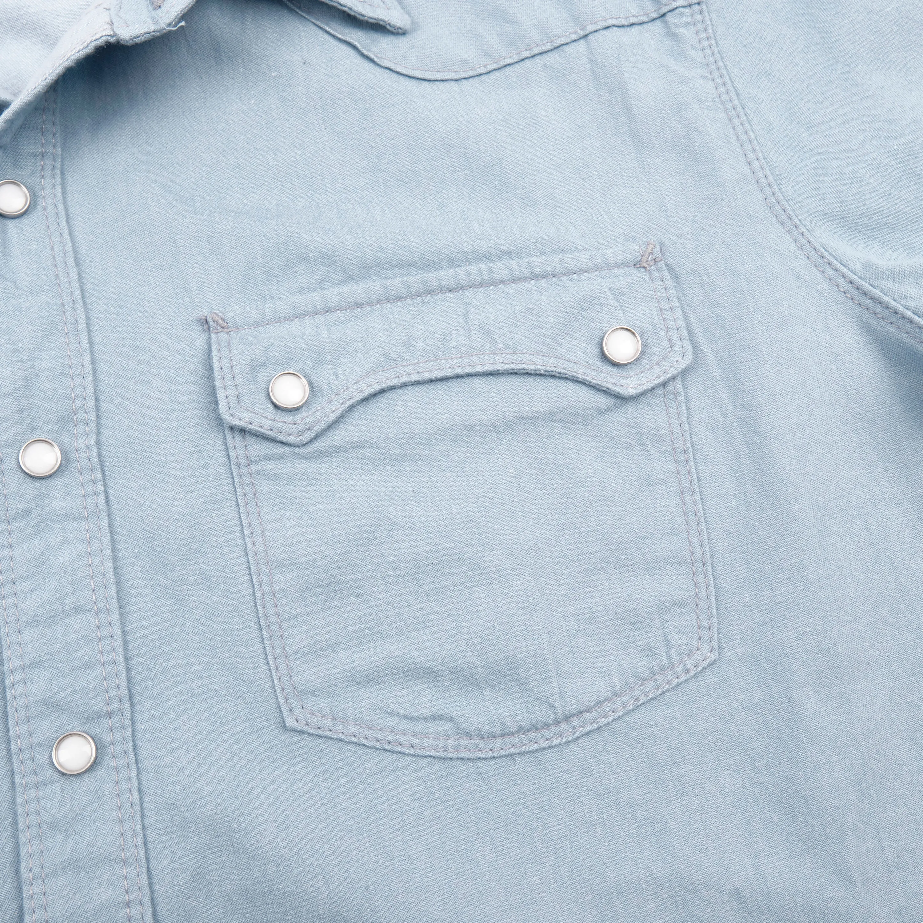 Modern Western Clear Blue Chambray sold by Freenote Cloth product image thumbnail 5