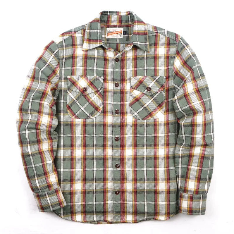 Wells Aloe Green Plaid sold by Freenote Cloth