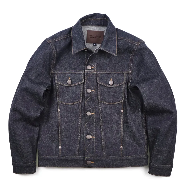Classic Denim Jacket 15 Ounce Unsinged Denim made by Freenote Cloth