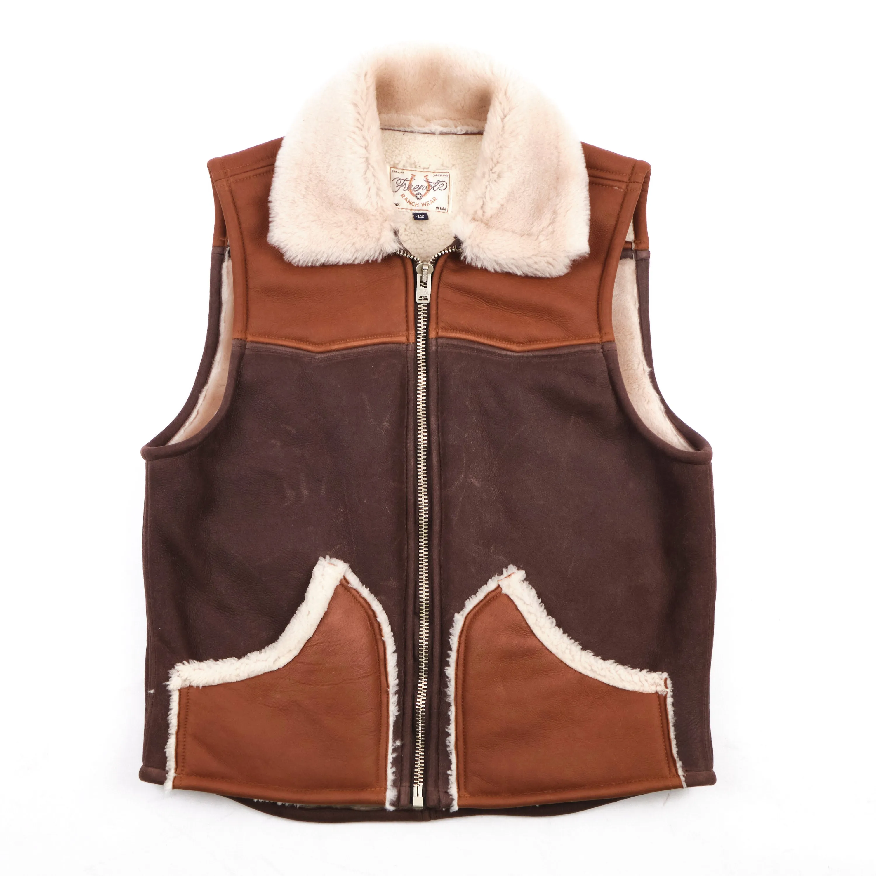 Kirthwood Vest Shearling Combo sold by Freenote Cloth