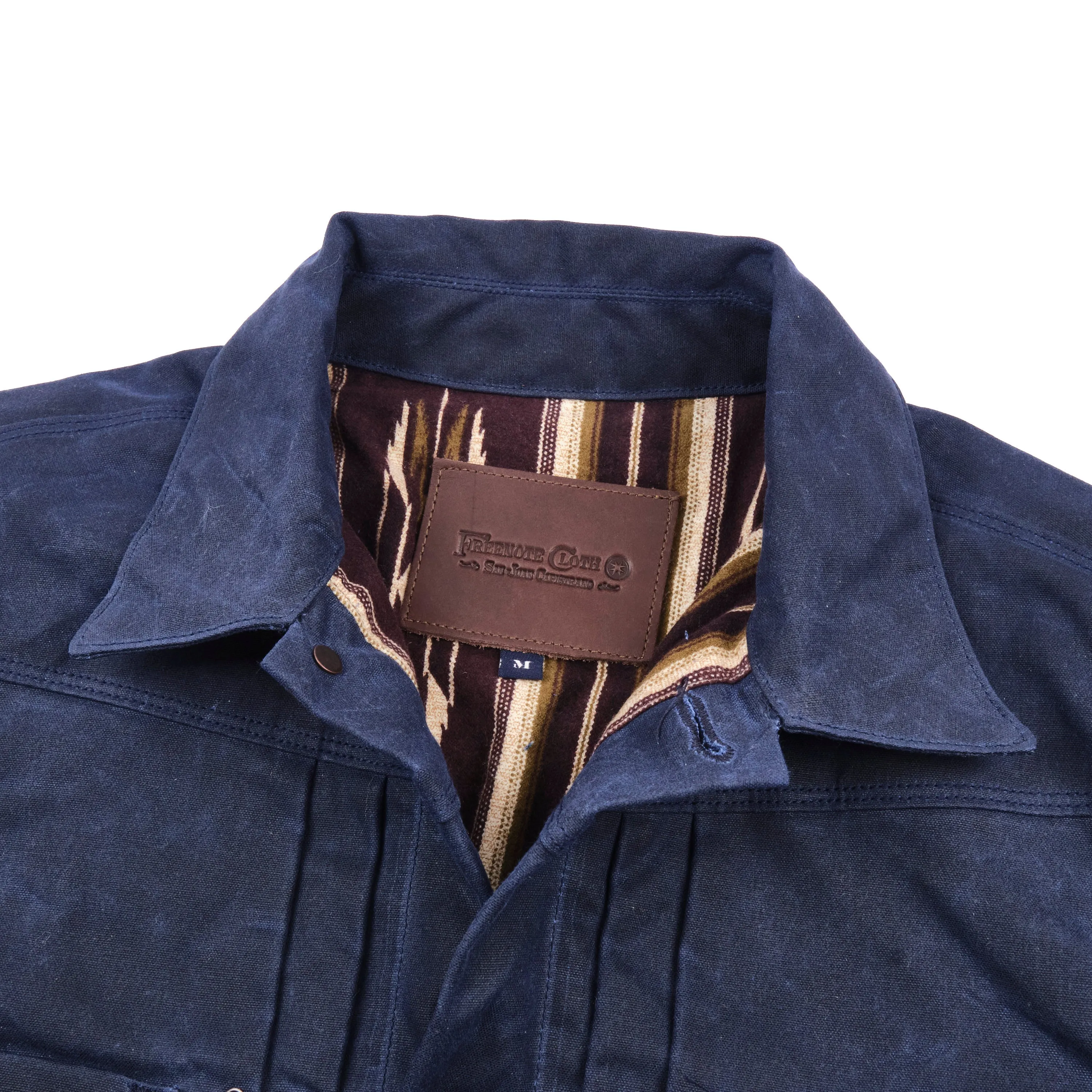Riders Jacket Waxed Canvas Navy Purple Interior sold by Freenote Cloth product image thumbnail 2