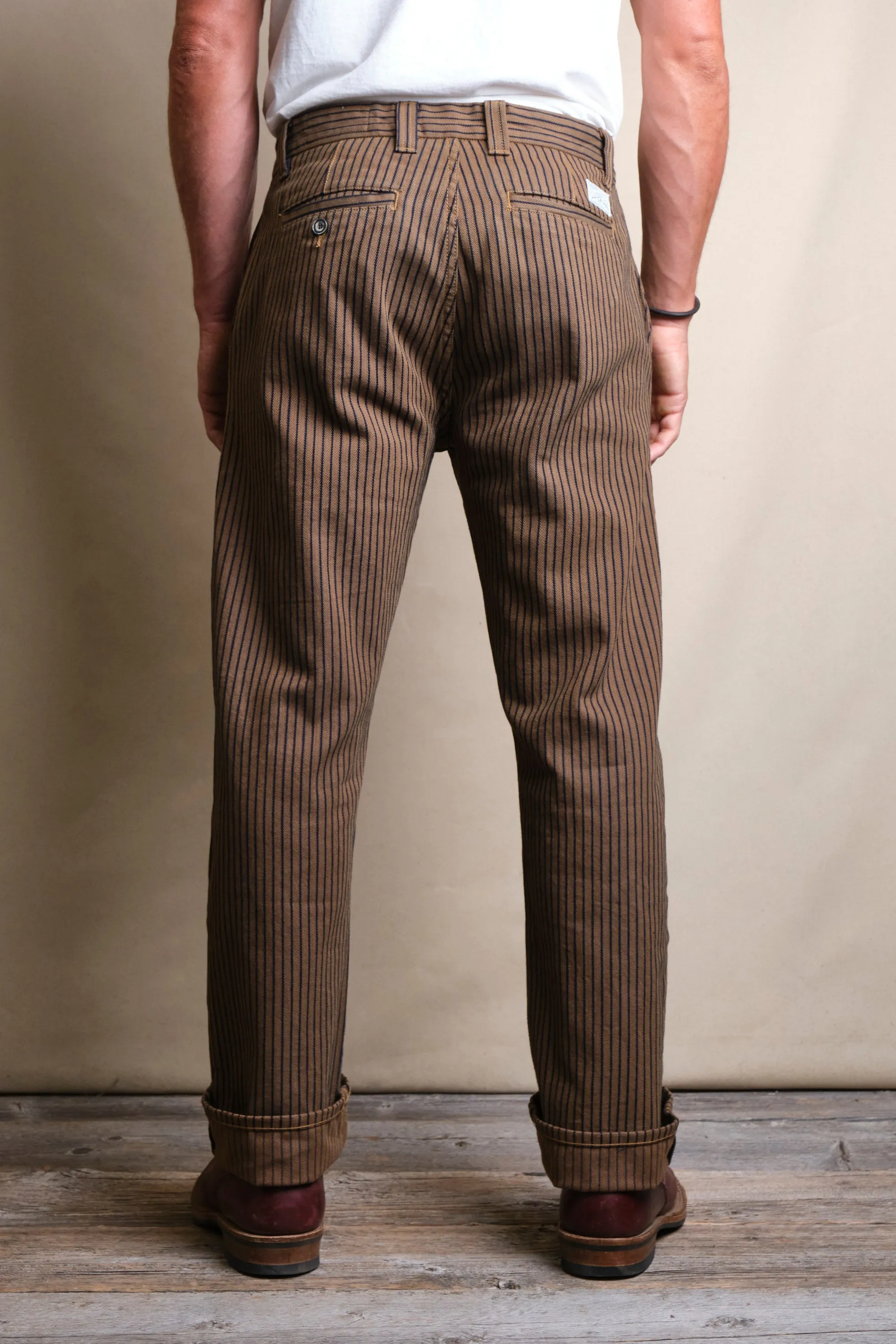 Deck Pant Brown Herringbone Dobby sold by Freenote Cloth product image thumbnail 5