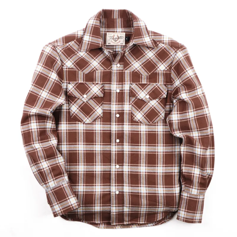 Western Scout Brown Plaid made by Freenote Cloth