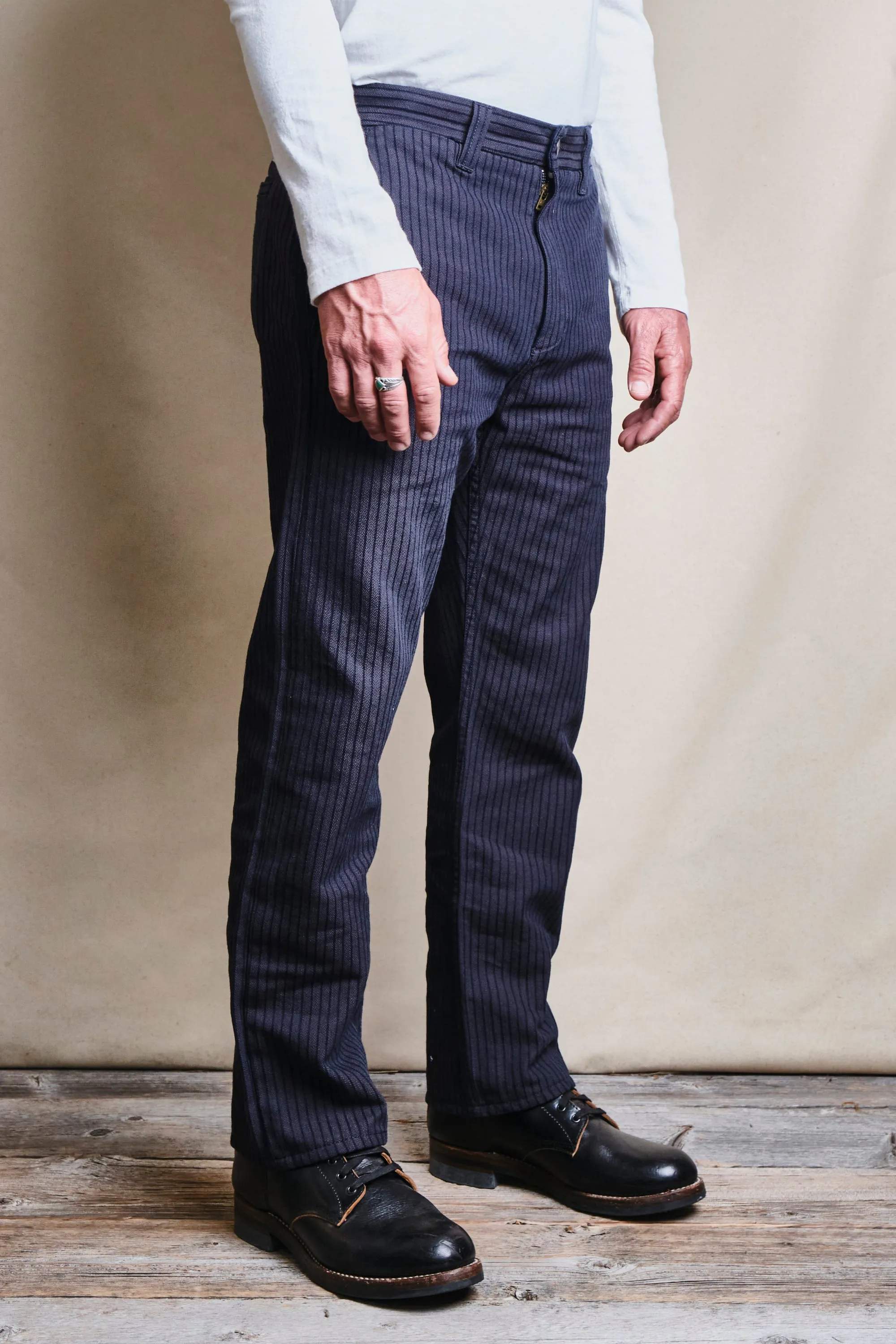 Deck Pant Indigo Herringbone Dobby sold by Freenote Cloth product image thumbnail 2
