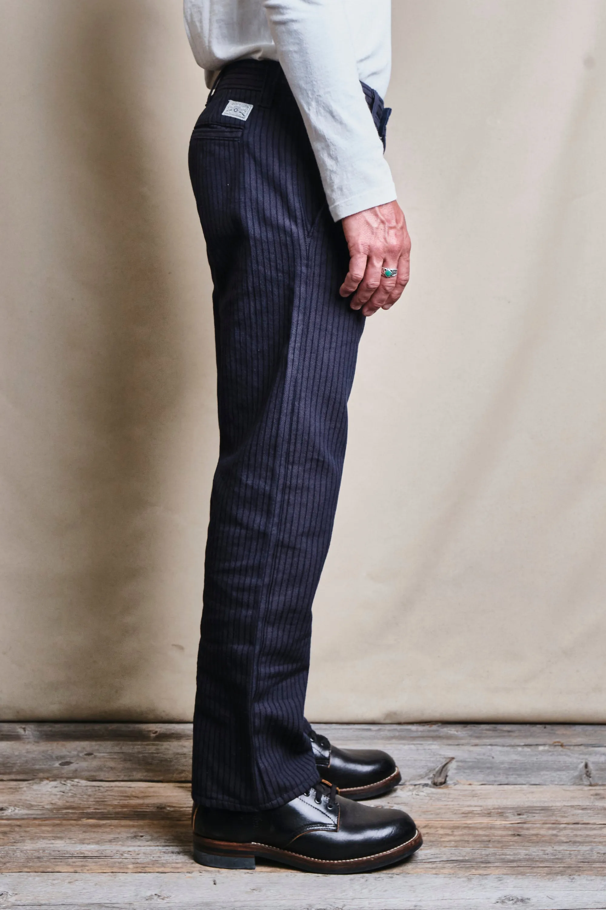 Deck Pant Indigo Herringbone Dobby sold by Freenote Cloth product image thumbnail 3