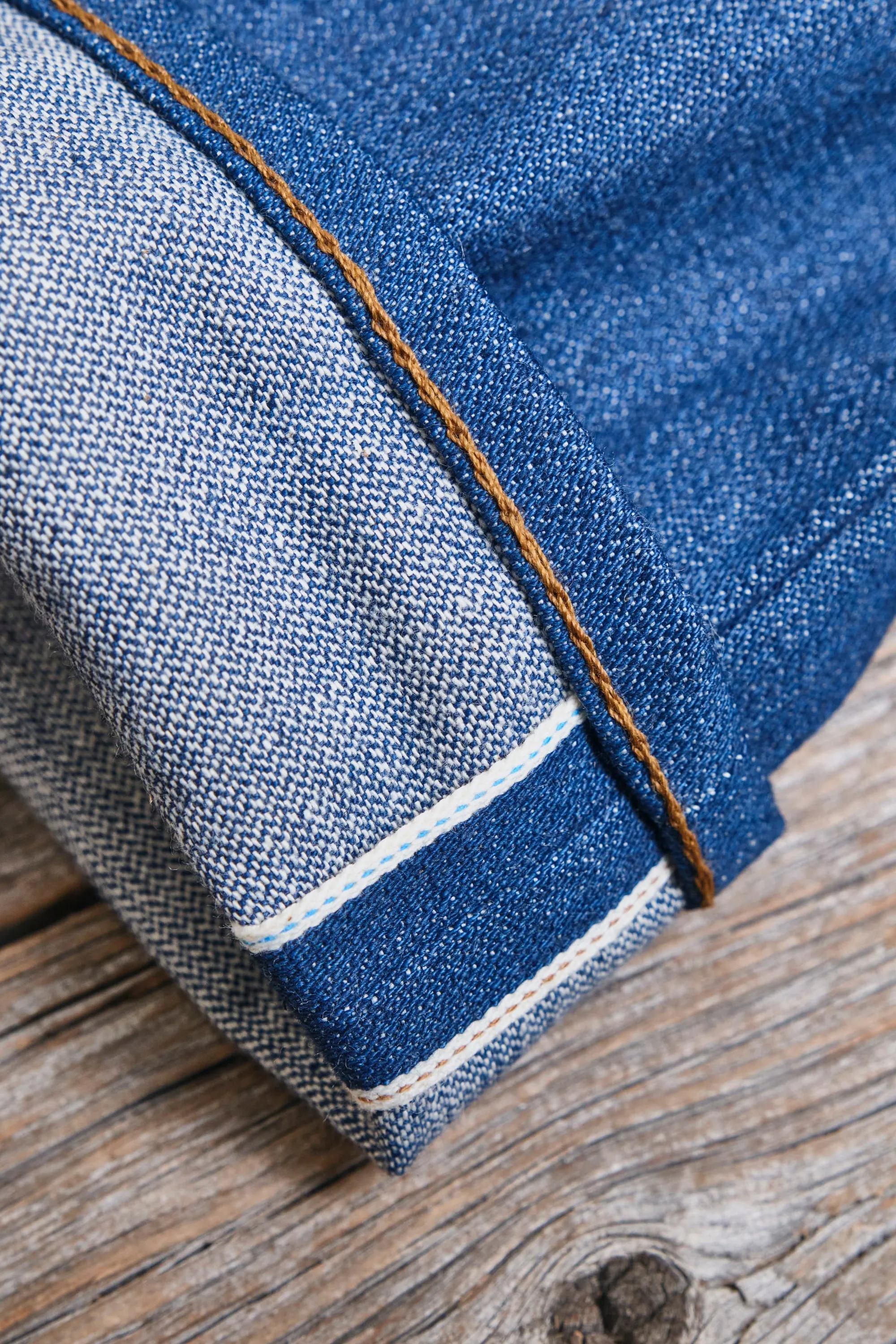 Portola Classic Taper 12 Ounce Vintage Blue Denim sold by Freenote Cloth product image thumbnail 2