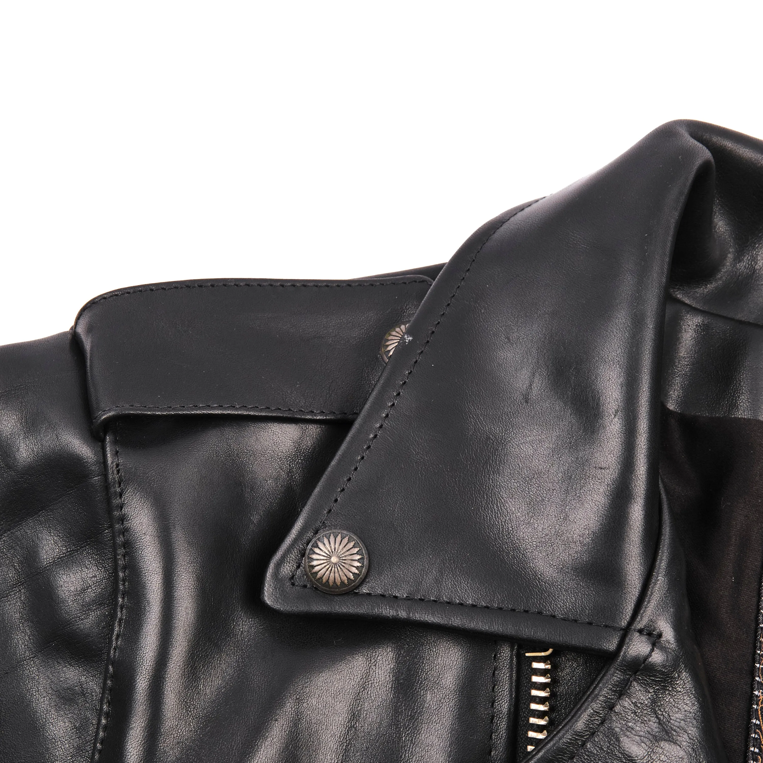 Mooch Moto Jacket Black Bull Leather sold by Freenote Cloth product image thumbnail 5