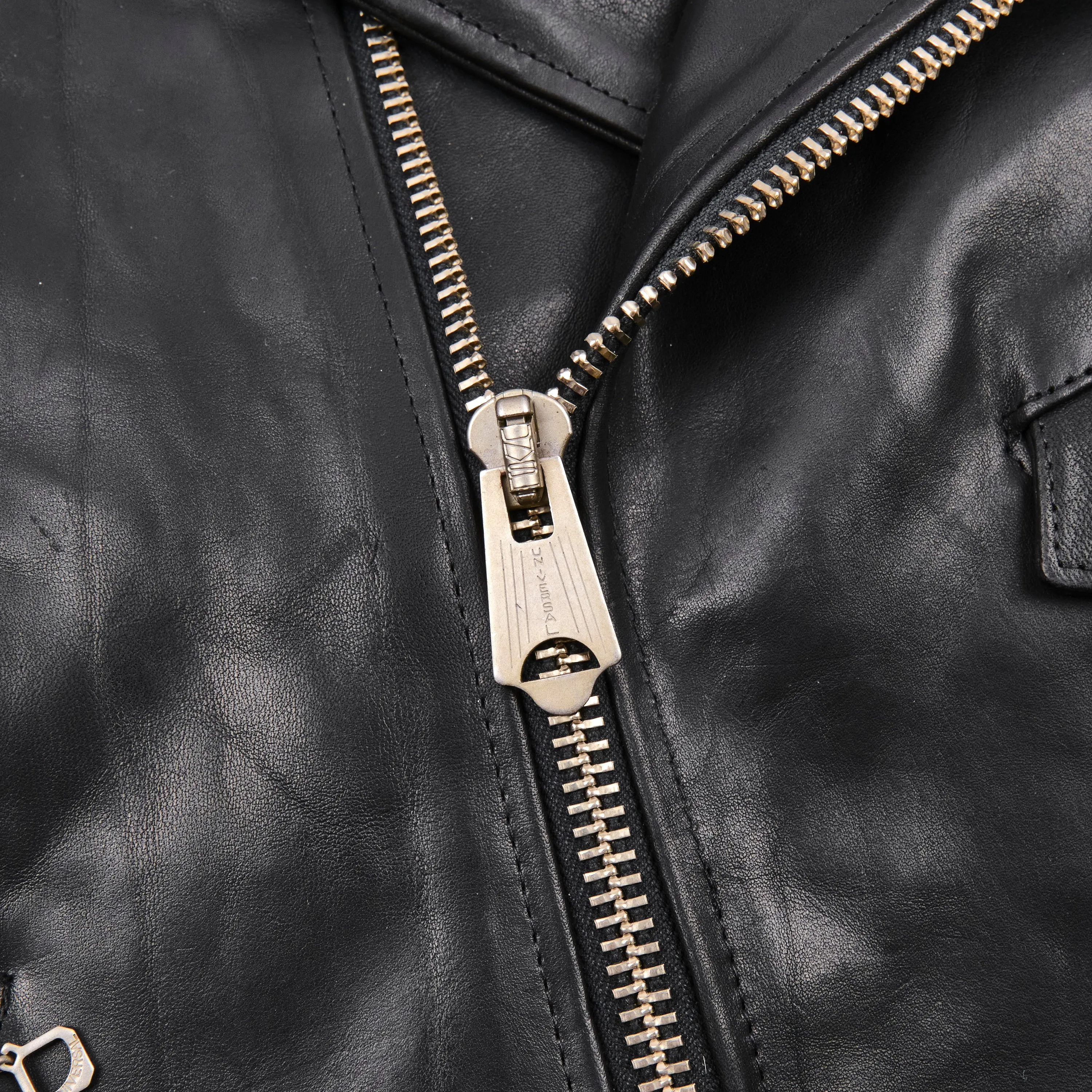 Mooch Moto Jacket Black Bull Leather sold by Freenote Cloth product image thumbnail 3