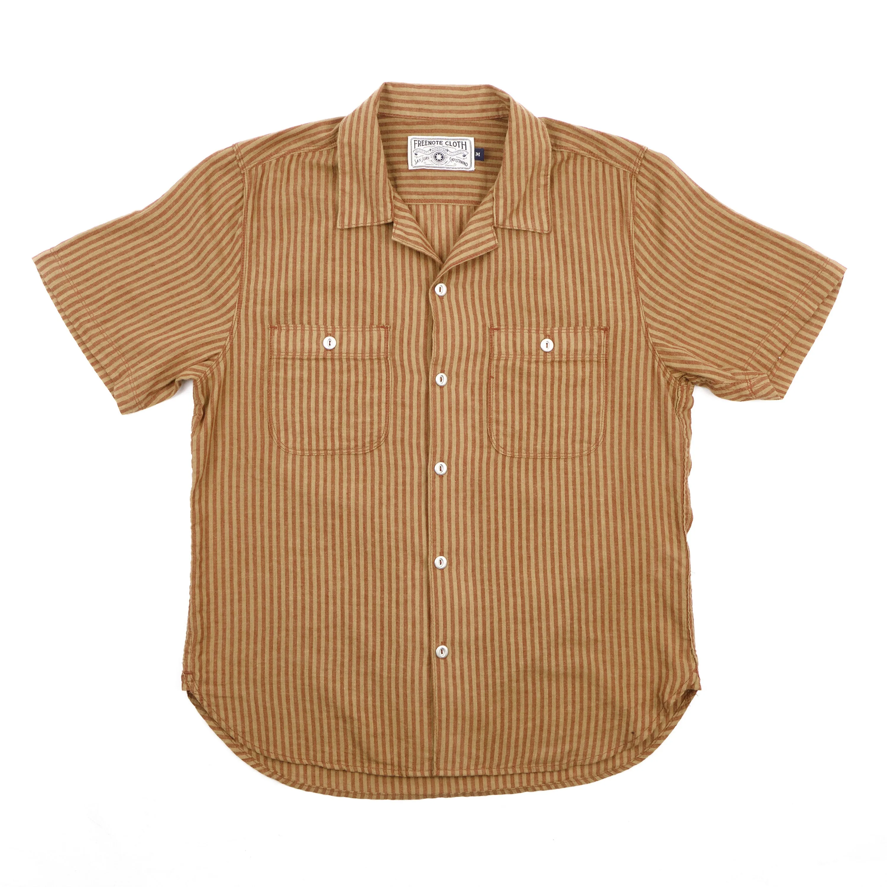 Dayton Terracotta Stripe sold by Freenote Cloth