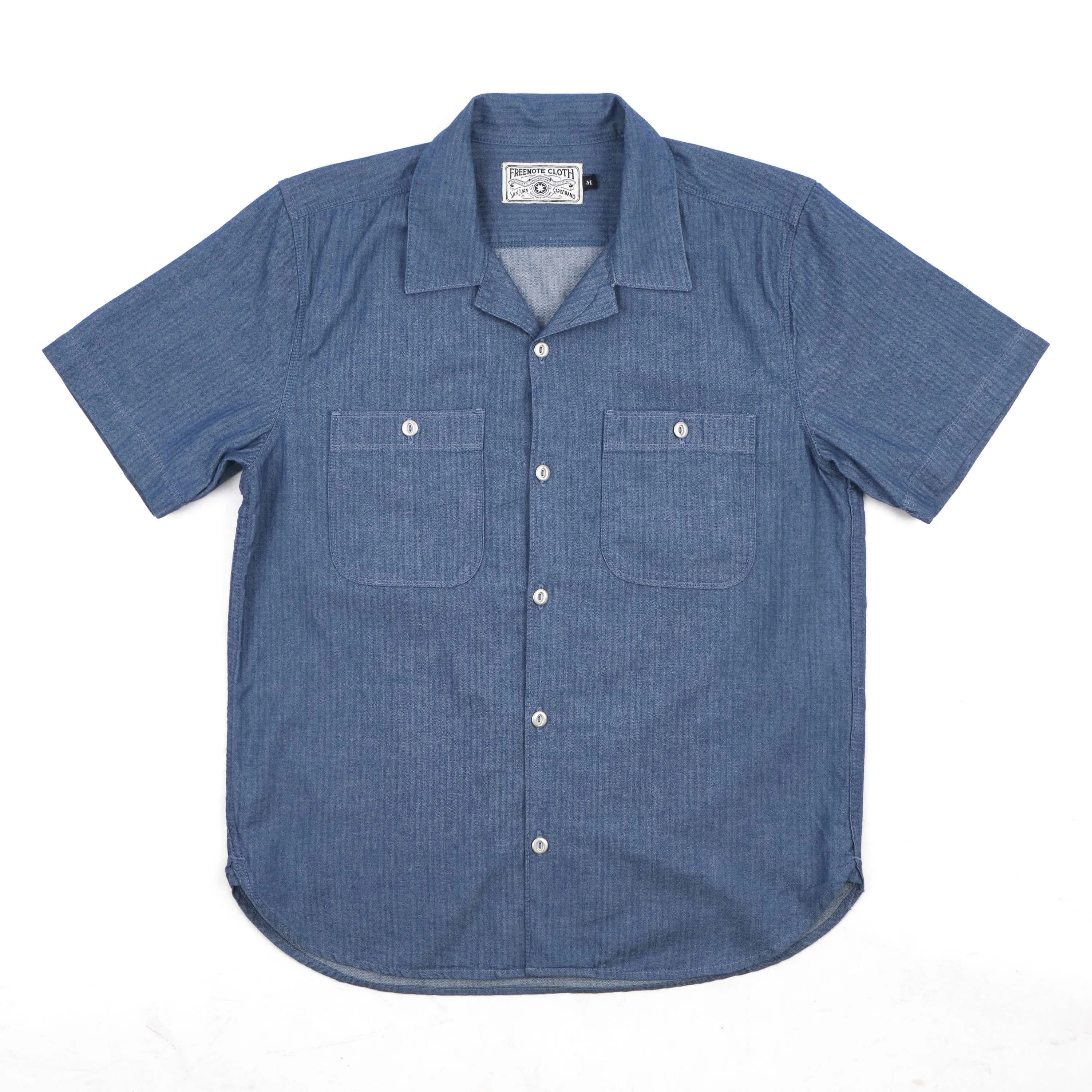 Dayton Blue Herringbone sold by Freenote Cloth