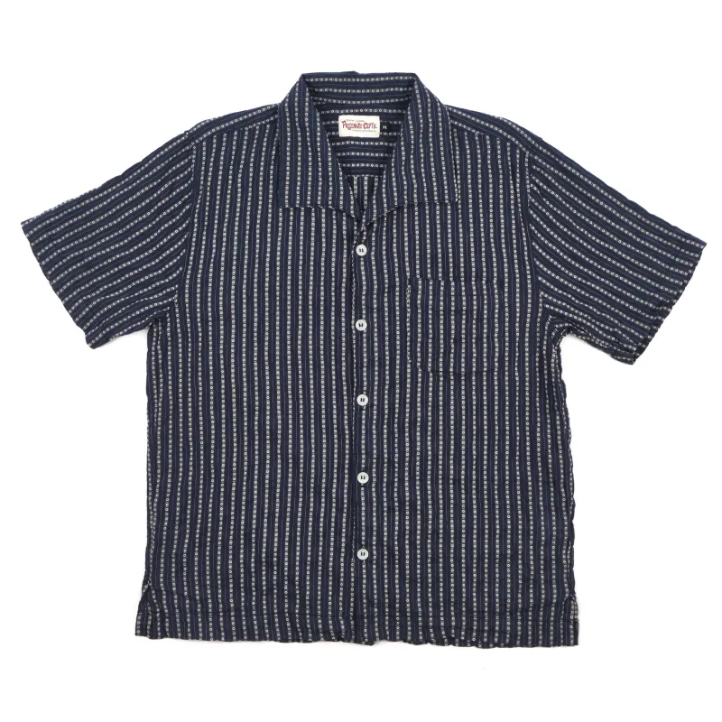 Cayucos Jacquard Navy made by Freenote Cloth