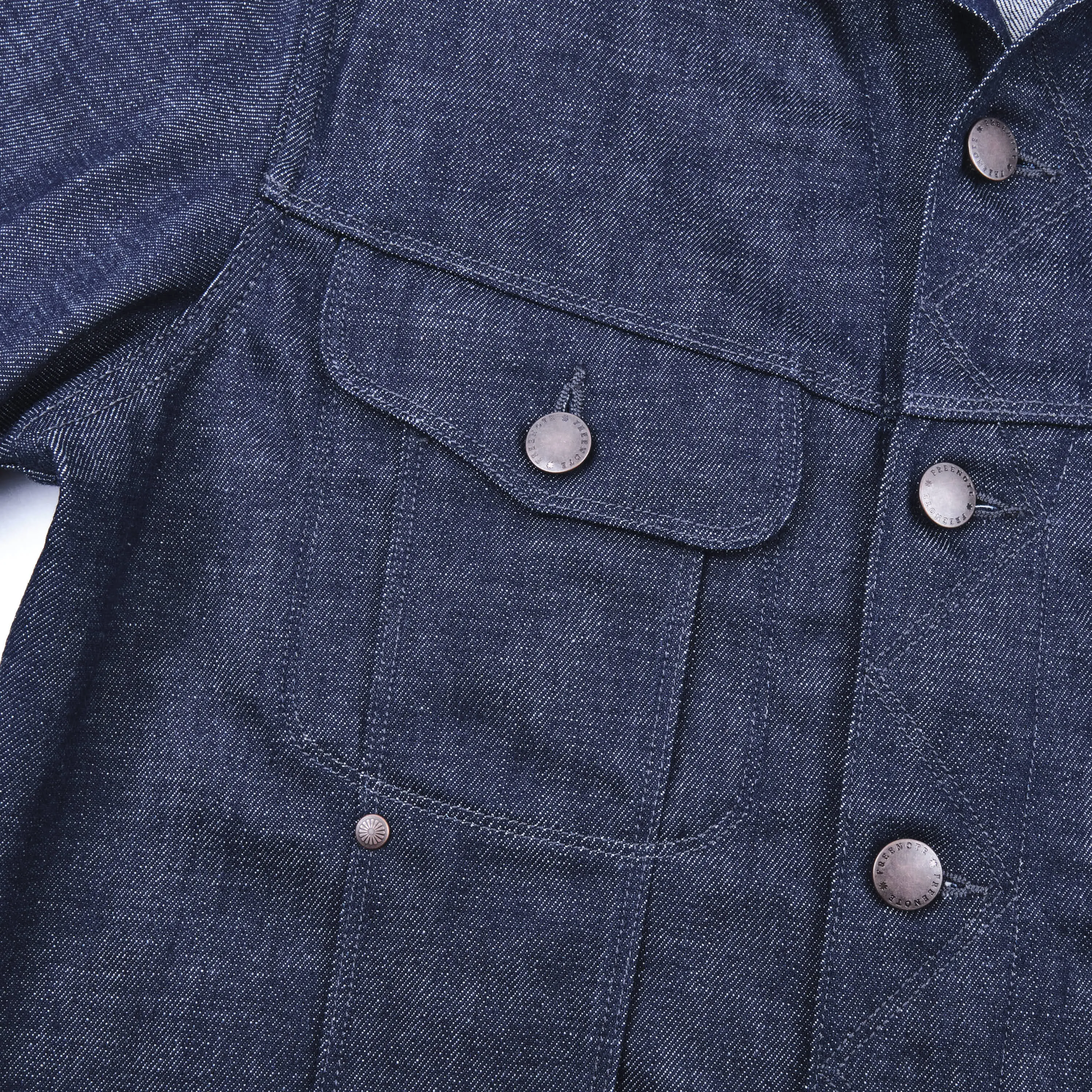 High Low 11 Ounce Memphis Blue Denim Jacket sold by Freenote Cloth product image thumbnail 5