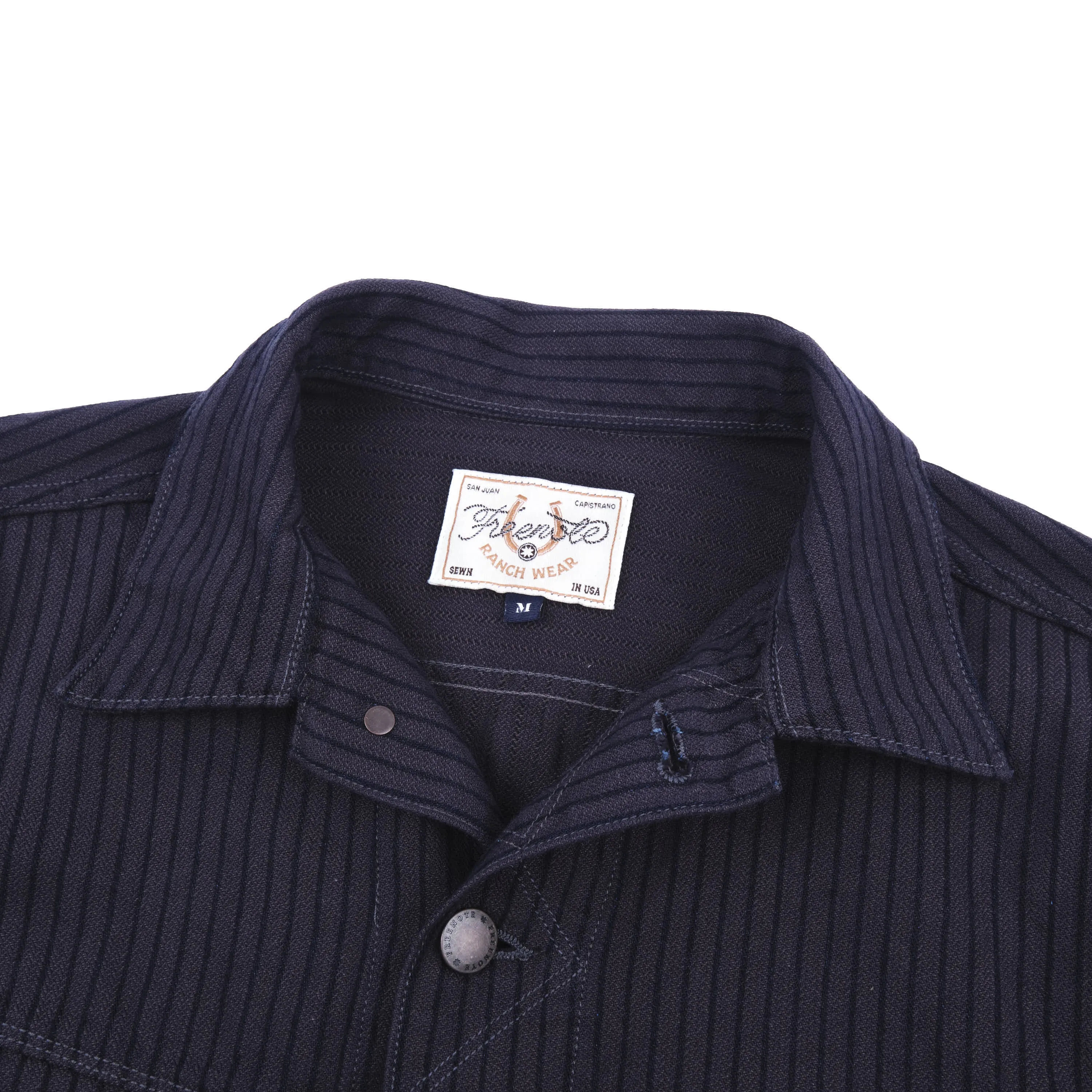High Low Indigo Herringbone Dobby Jacket sold by Freenote Cloth product image thumbnail 2