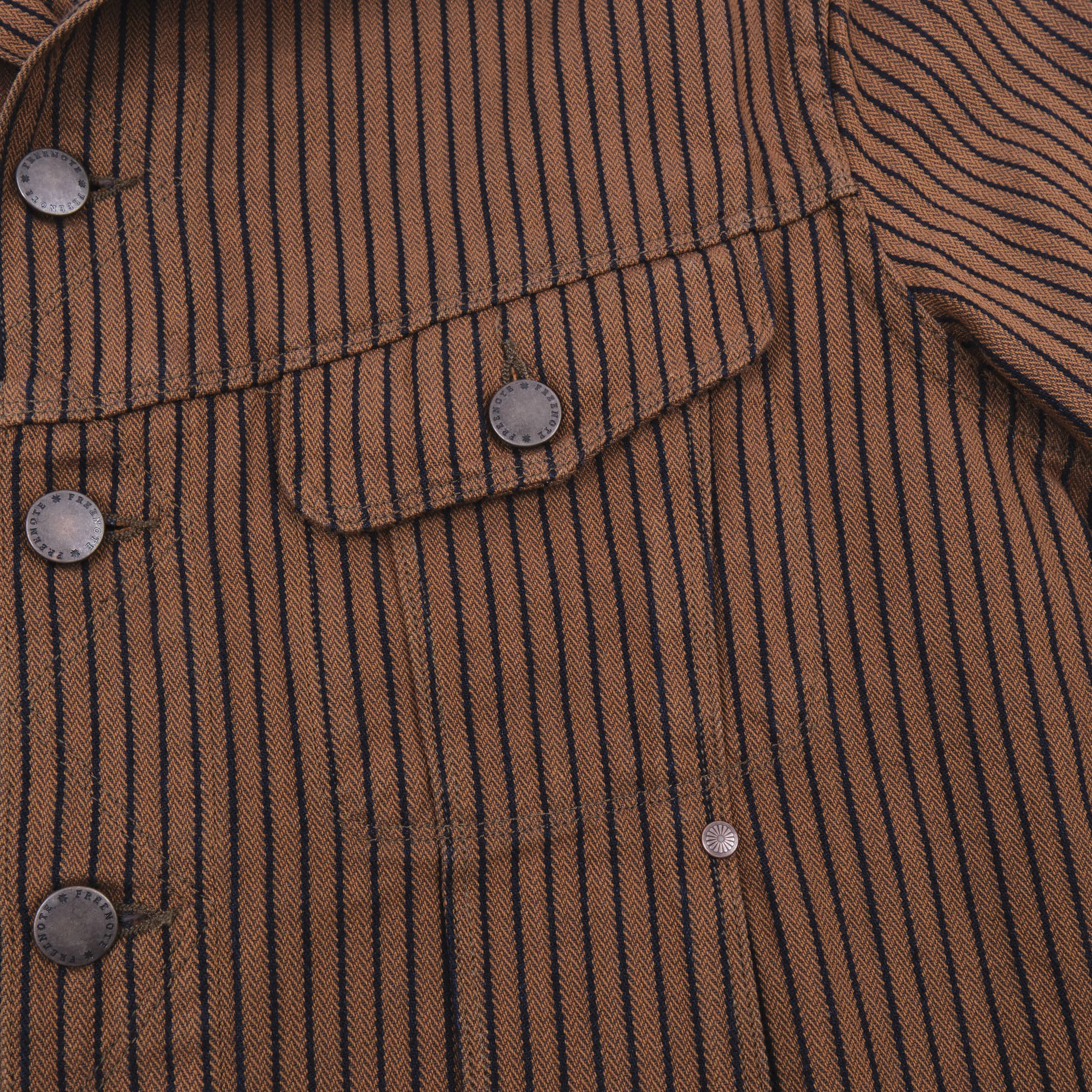 High Low Brown Herringbone Dobby Jacket sold by Freenote Cloth product image thumbnail 4