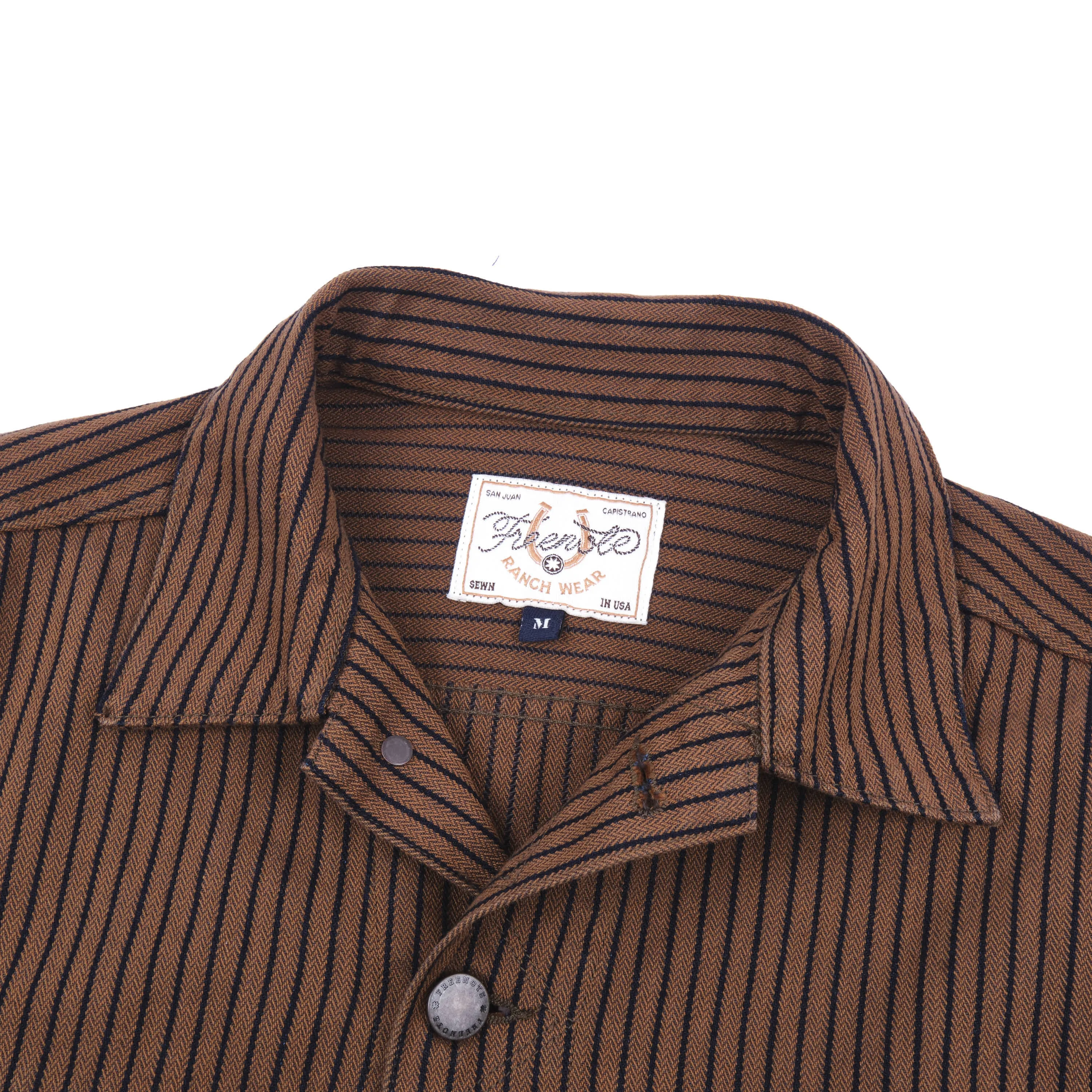 High Low Brown Herringbone Dobby Jacket sold by Freenote Cloth product image thumbnail 2