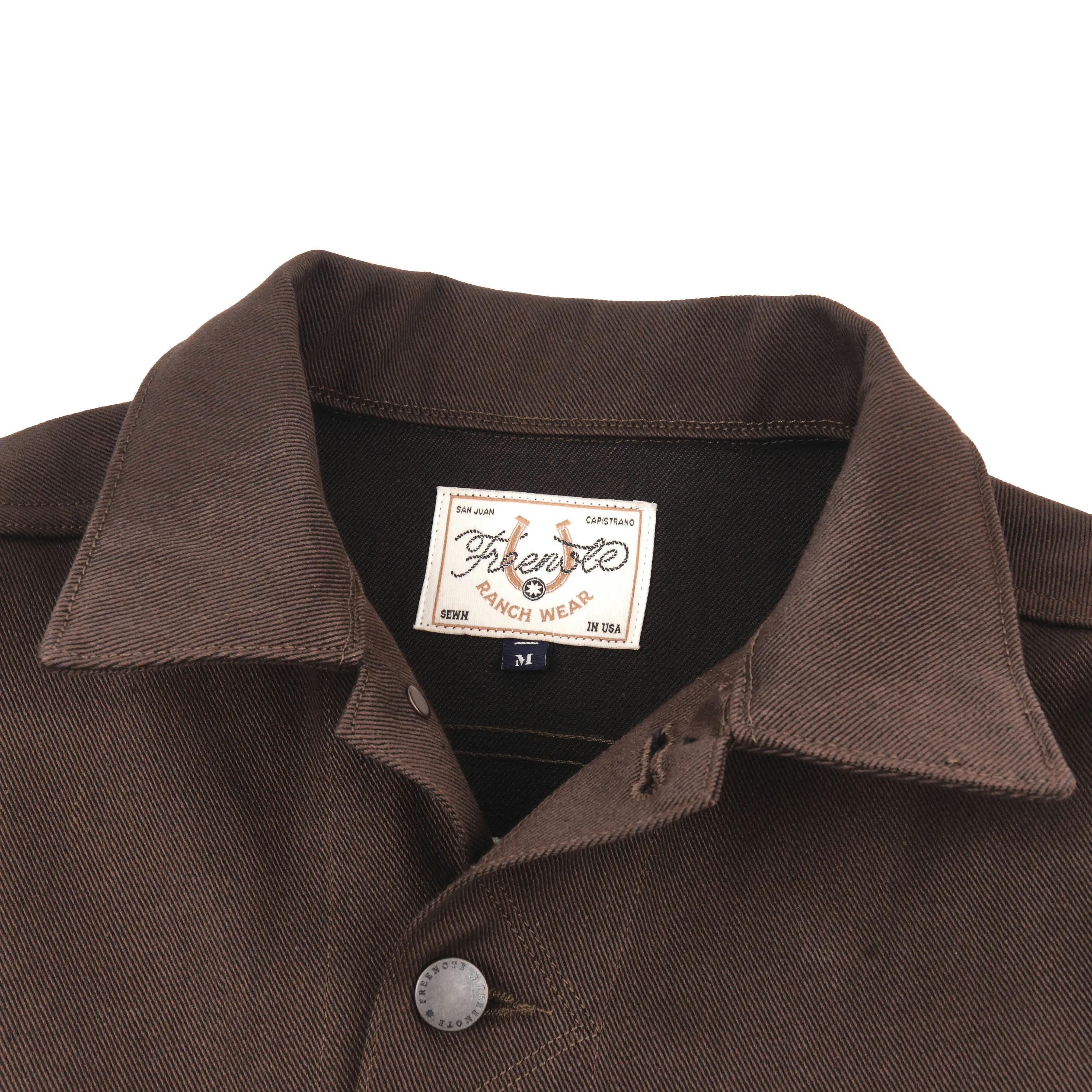 High Low 15 Ounce Dark Brown Denim Jacket sold by Freenote Cloth product image thumbnail 2